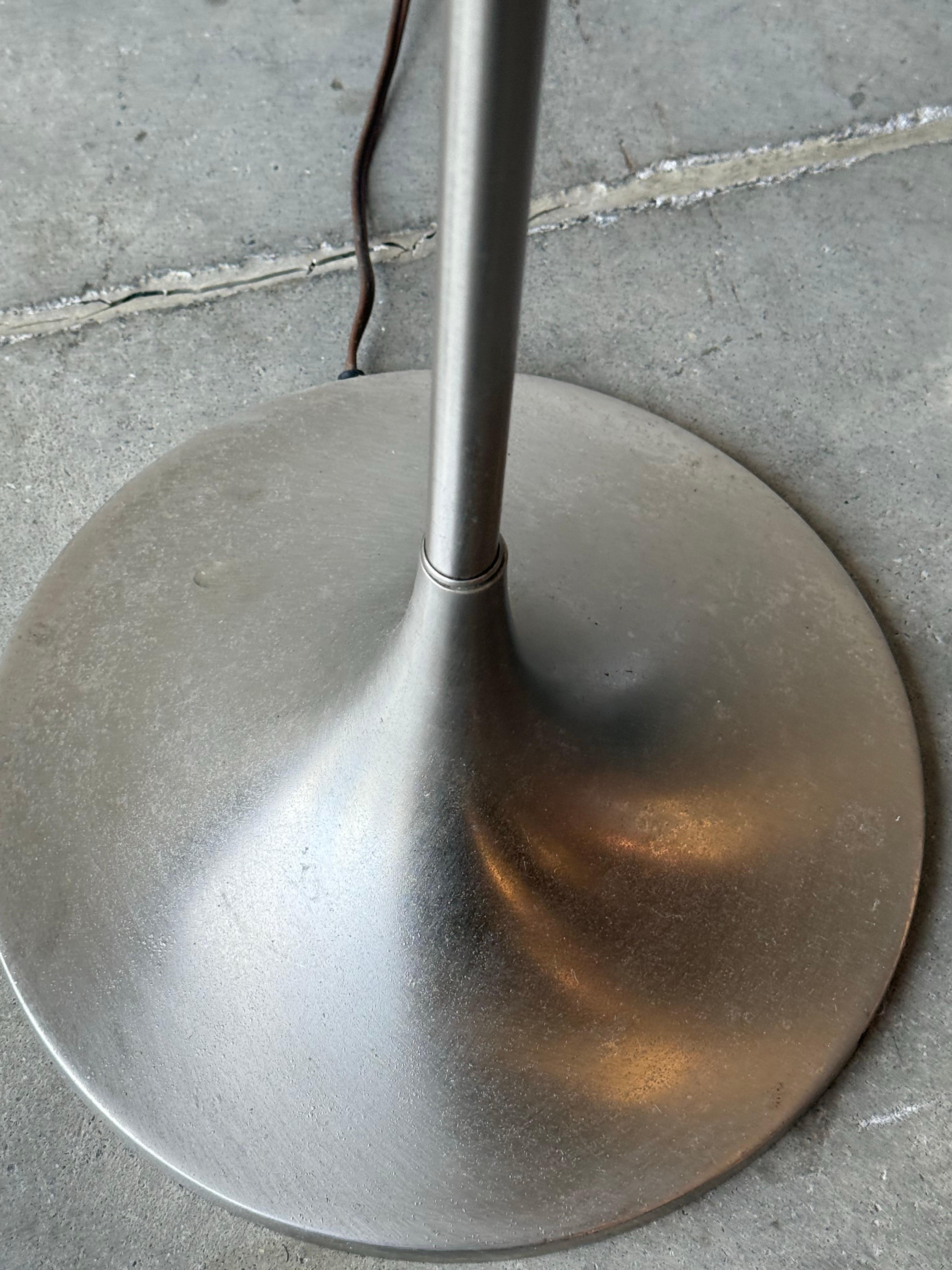 Stainless Steel Mid-Century Iconic Mushroom Floor Lamp by Bill Curry for Laurel Lamp Co. For Sale
