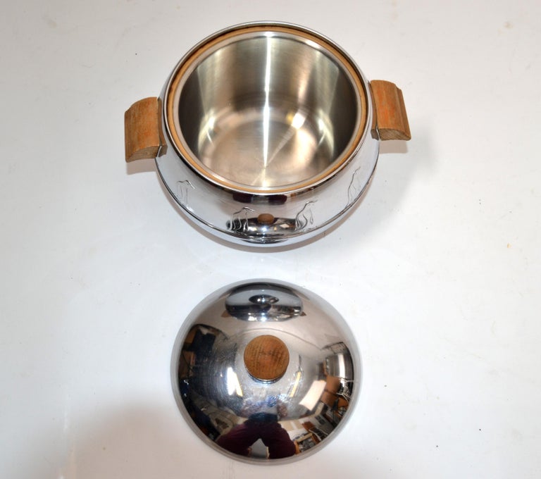 Mid Century Iconic Penguin Ice Bucket West Bend Aluminum Hot Cold