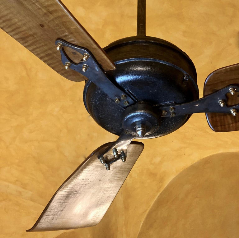 Midcentury IEW Behala Cast Iron Ceiling Fan by India Electric Works Ltd. at 1stDibs