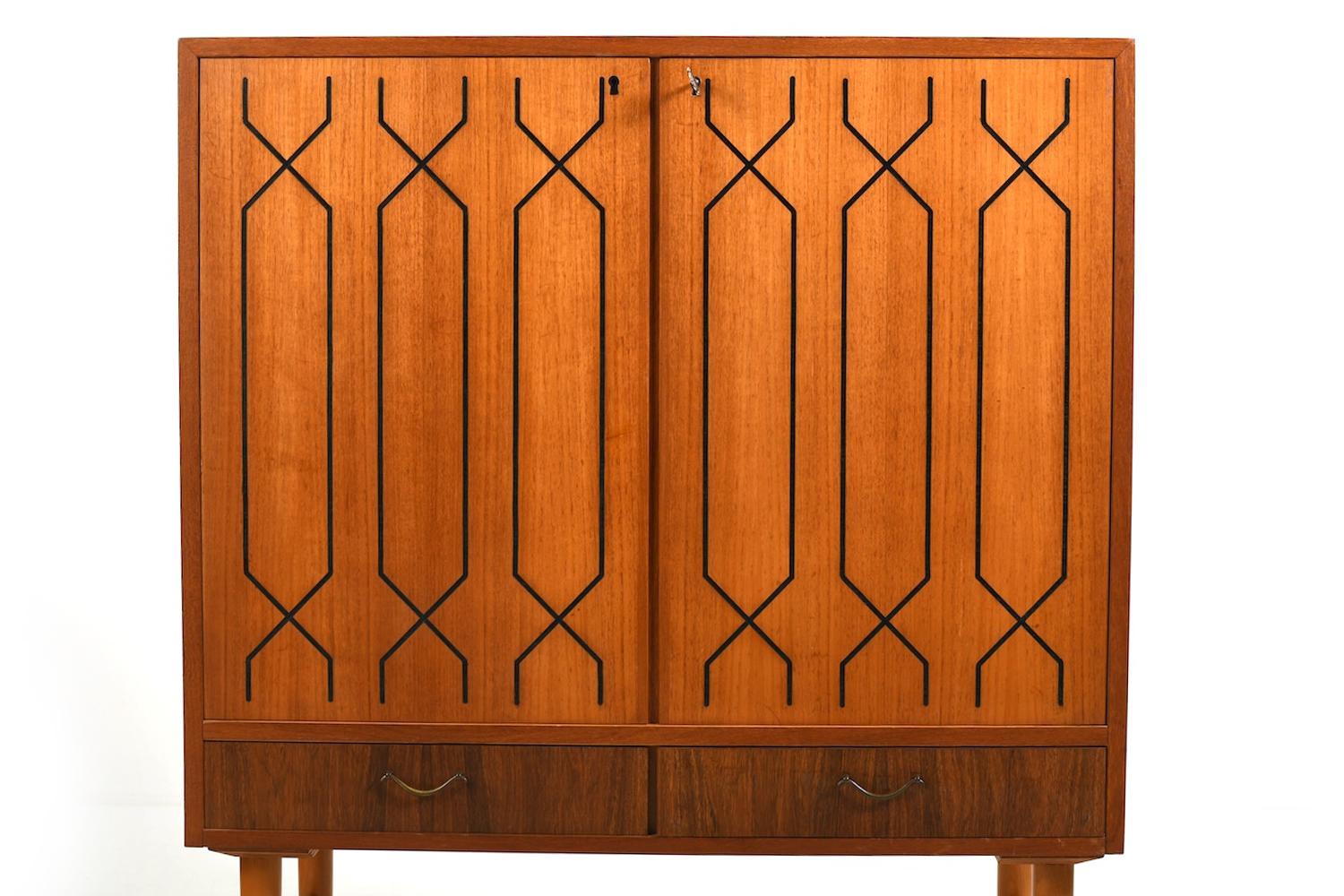 Scandinavian Modern Mid Century IKEA Teak Cabinet from the 1950s