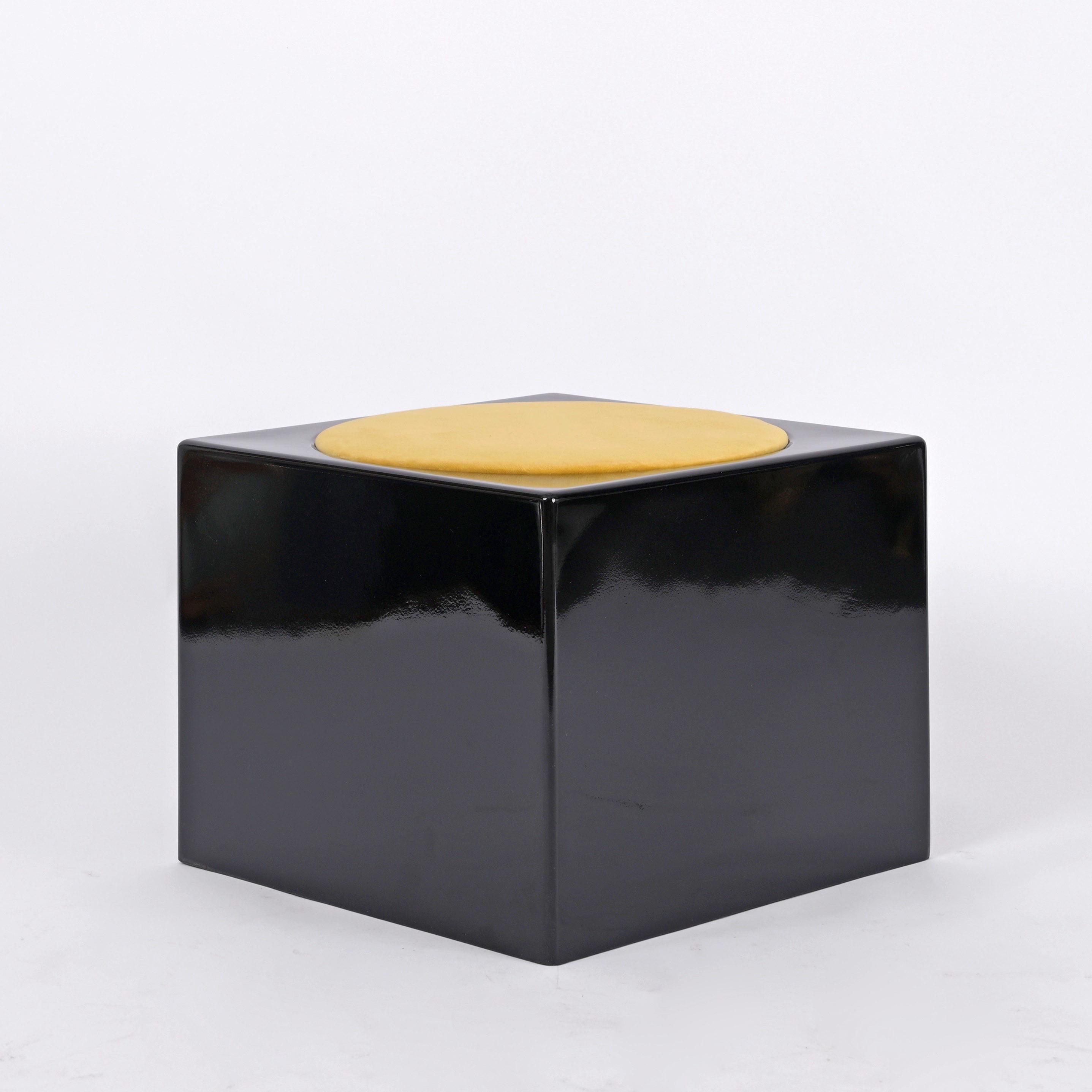 Mid-Century 'Il Kubile' Cubic Stool, by Pellegrini for MIM Roma, Italy, 1970s For Sale 4