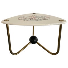 Mid-century Illustrated Tripod Legs Ceramic Top Plant Stand, 1960s, Germany