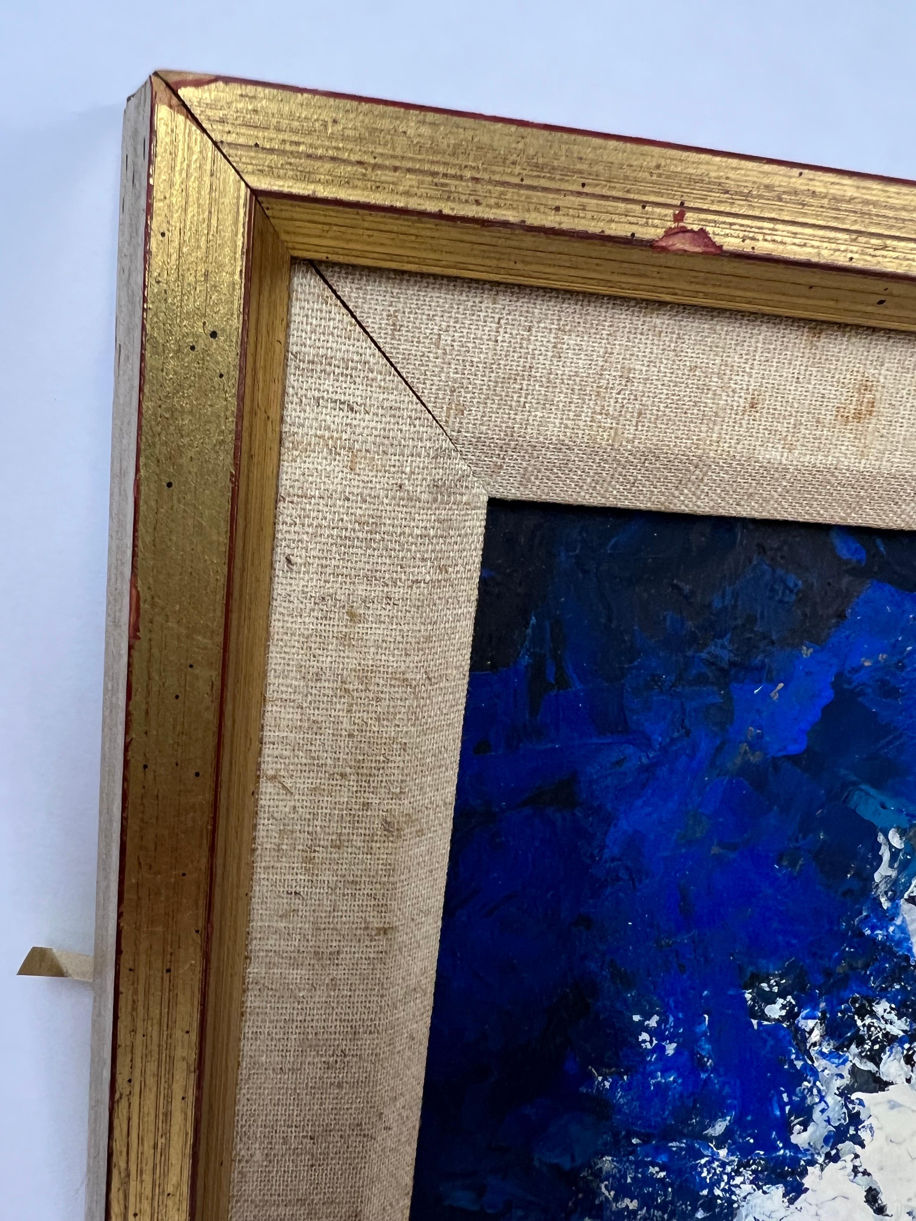 Pittura astratta di un campo soleggiato di metà secolo in vendita 8
