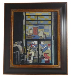 Midcentury Abstract / Impressionist Painting by Herbert Buckley, circa 1940