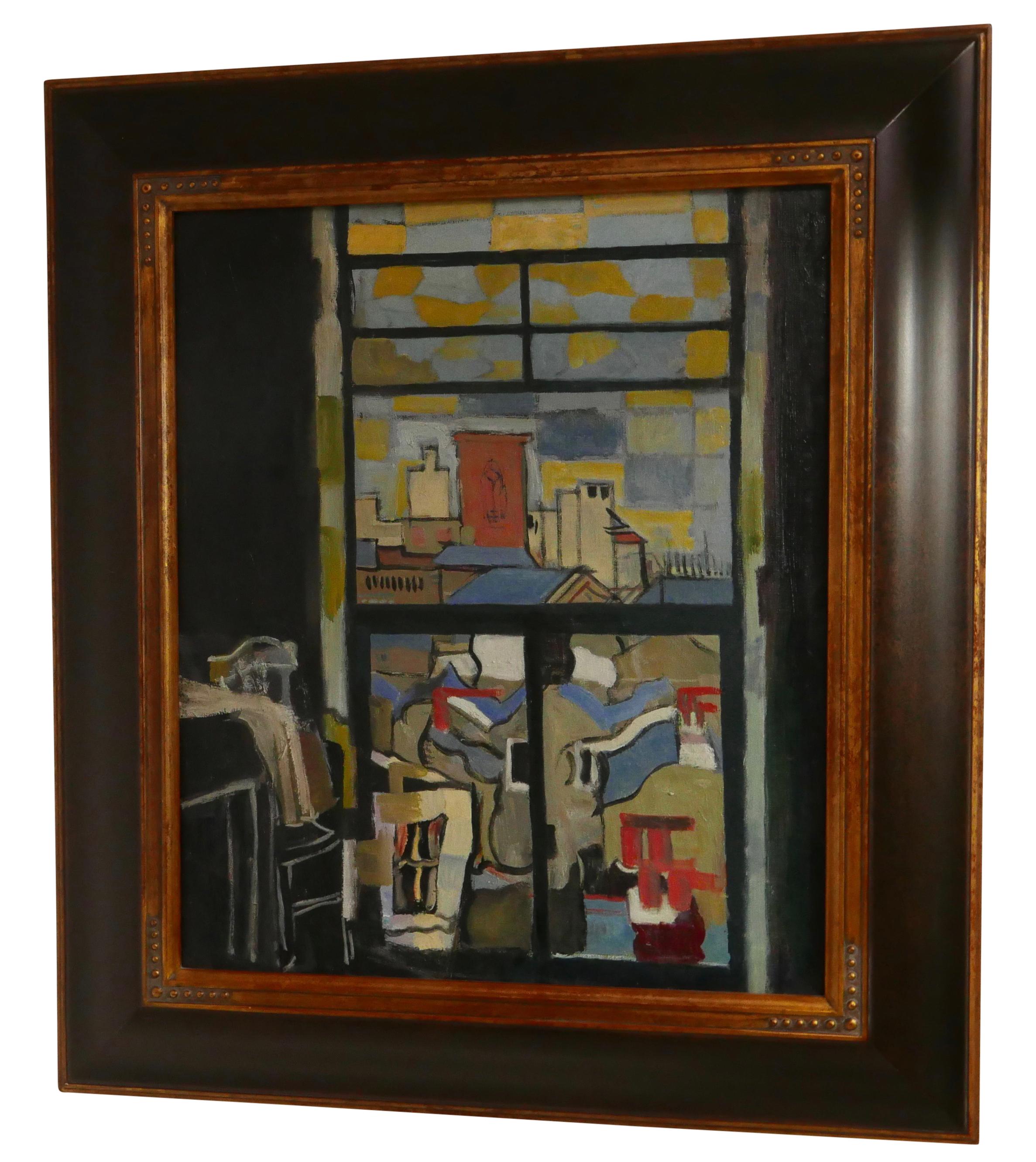 20th Century Midcentury Abstract / Impressionist Painting by Herbert Buckley, circa 1940 For Sale