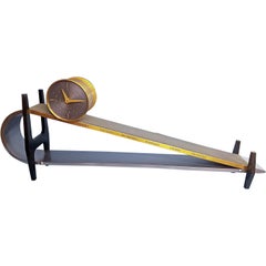 Mid-Century Incline Plane Clock by Gubelin