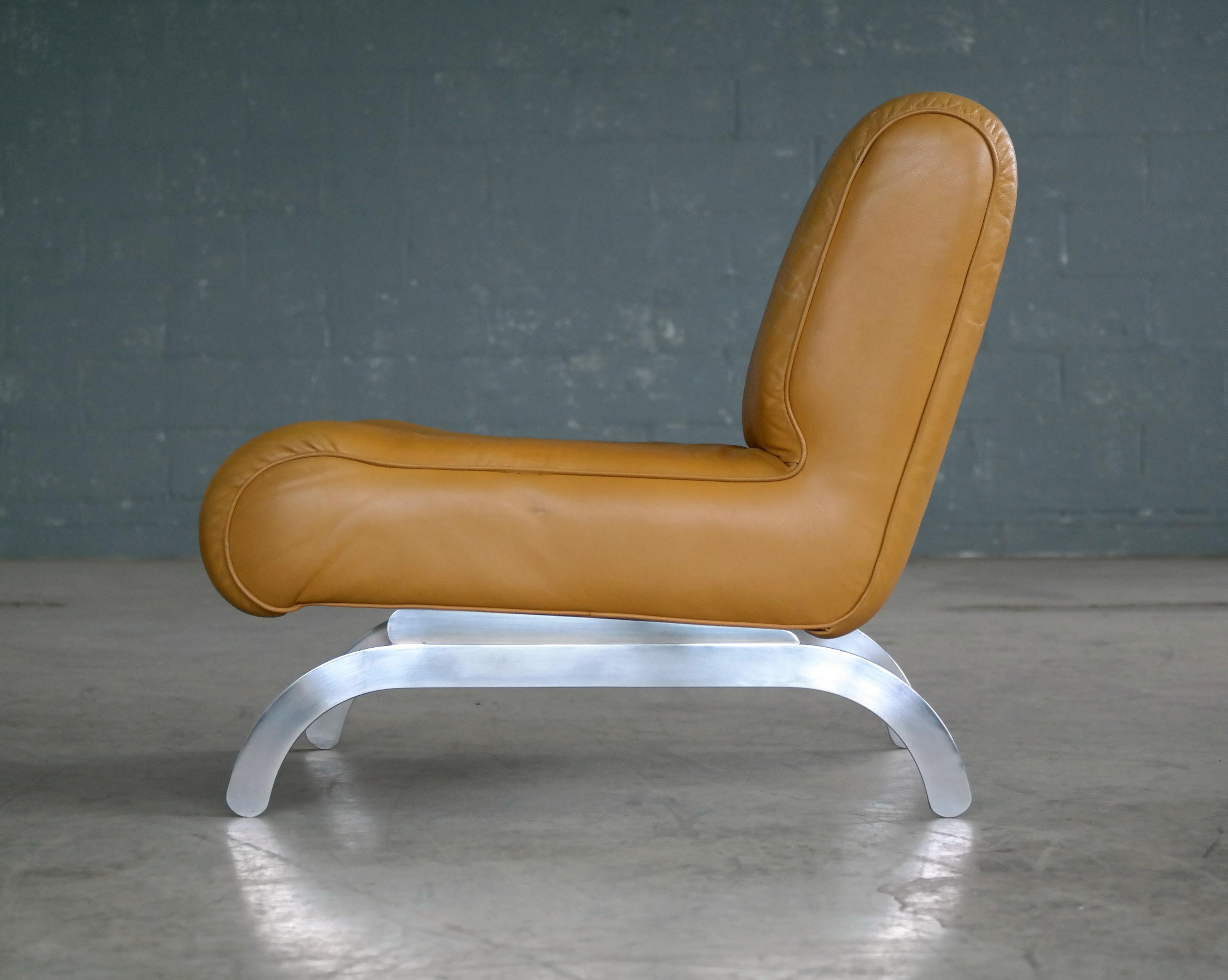 Mid-20th Century Midcentury Independence Lounge Chair in Mustard Yellow Leather by Karl Wittmann