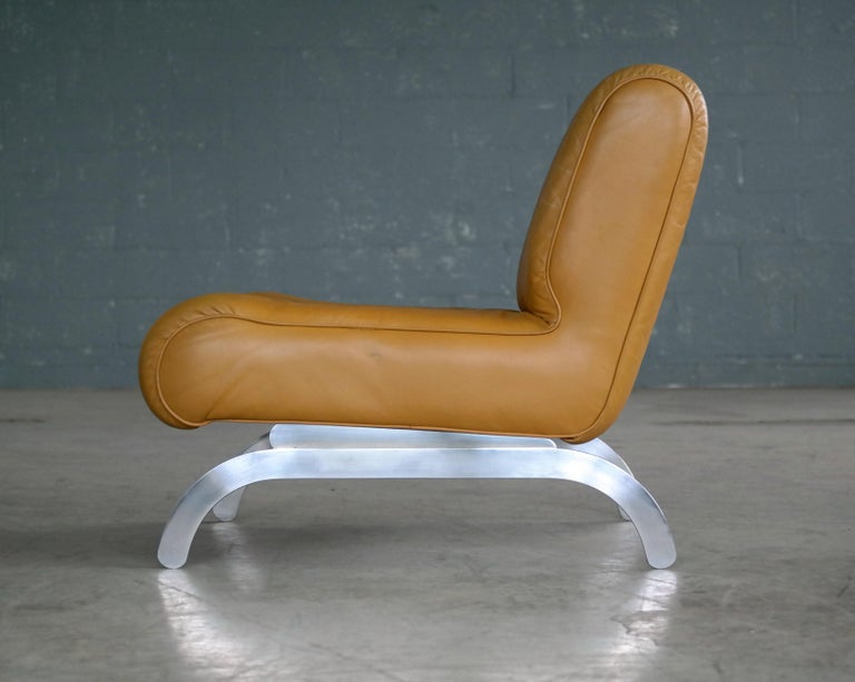 Midcentury Independence Lounge Chair in Mustard Yellow Leather by Karl