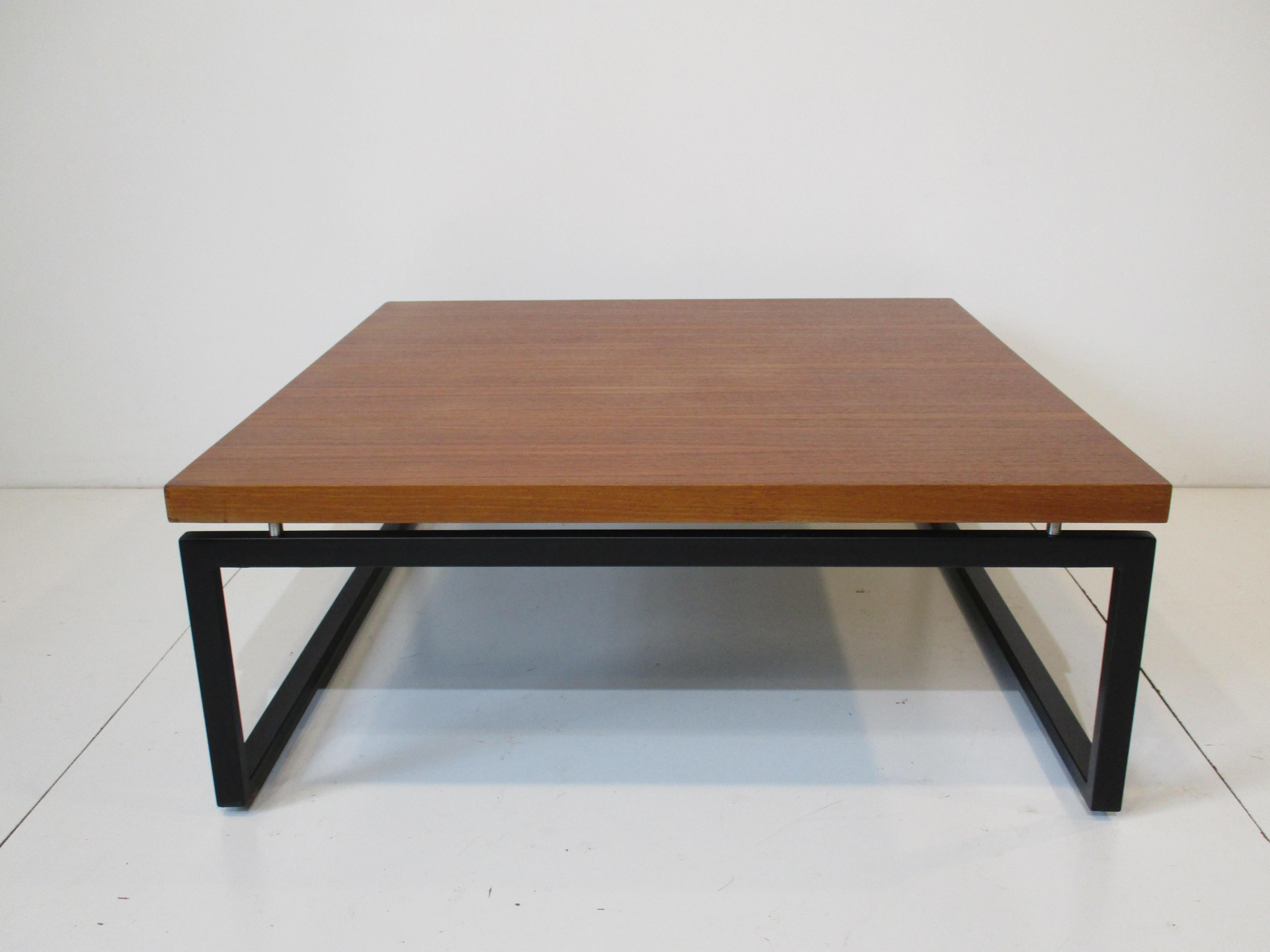 Mid Century Indonesian Mahogany Coffee Table in the Style of Milo Baughman 4