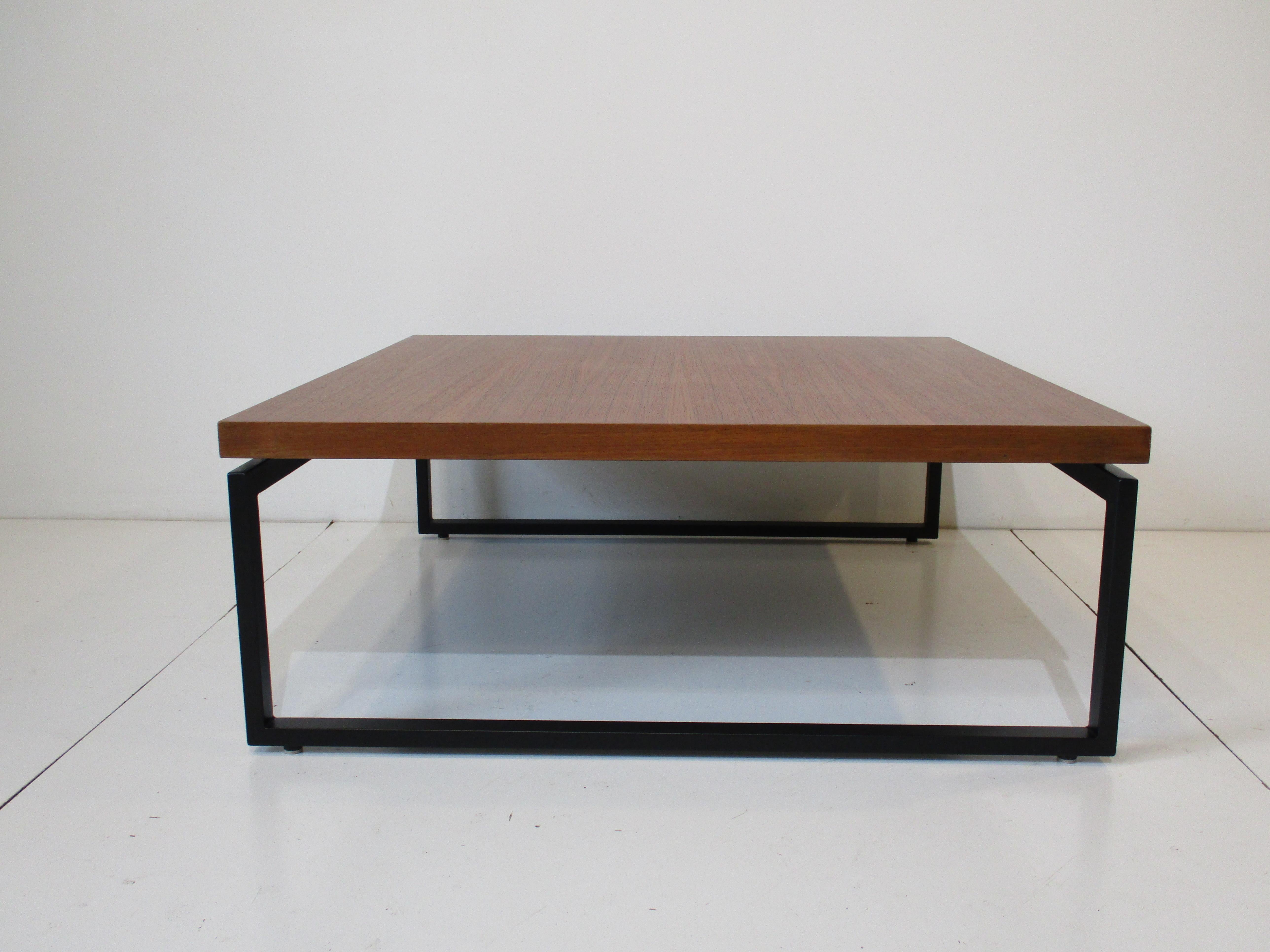 American Mid Century Indonesian Mahogany Coffee Table in the Style of Milo Baughman