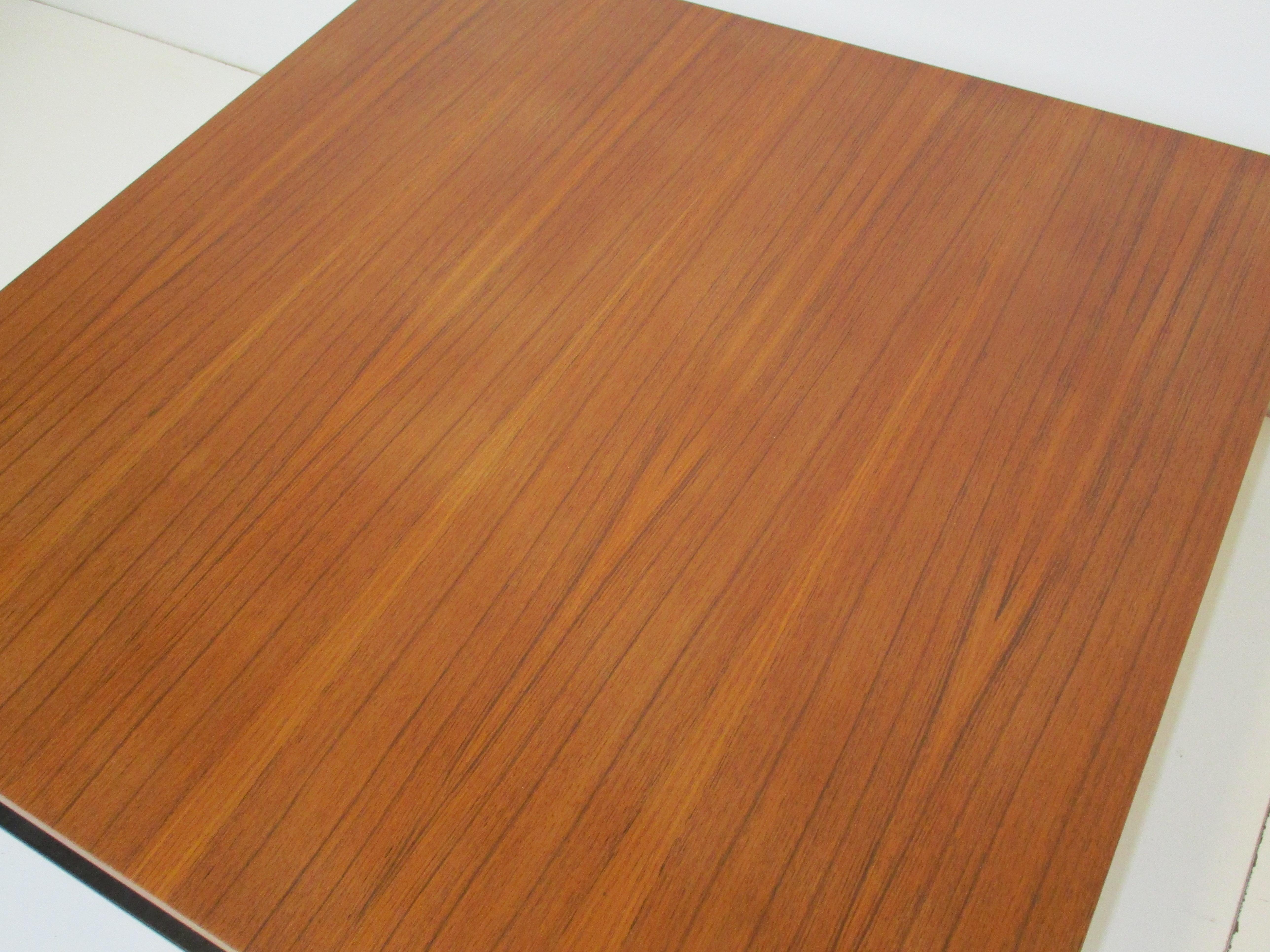 Mid Century Indonesian Mahogany Coffee Table in the Style of Milo Baughman 1