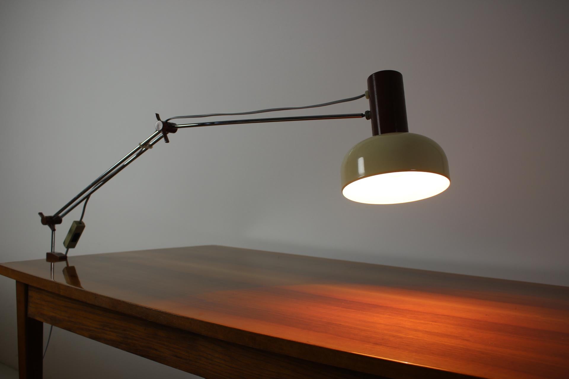 Midcentury Adjustable Table Lamp Designed by Josef Hůrka for Napako, 2