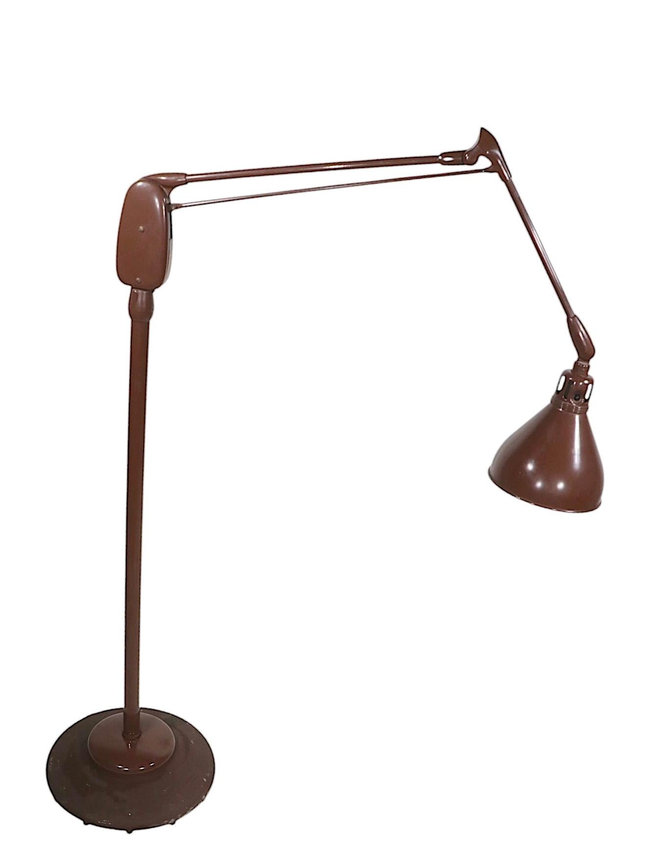 Mid Century Industrial Angle Poise Stehleuchte von Dazor im Angebot 3