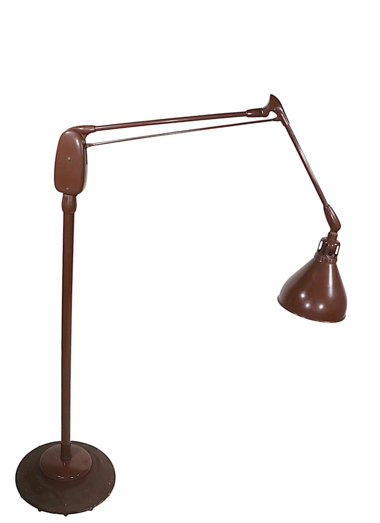 Mid Century Industrial Angle Poise Stehleuchte von Dazor im Angebot 4