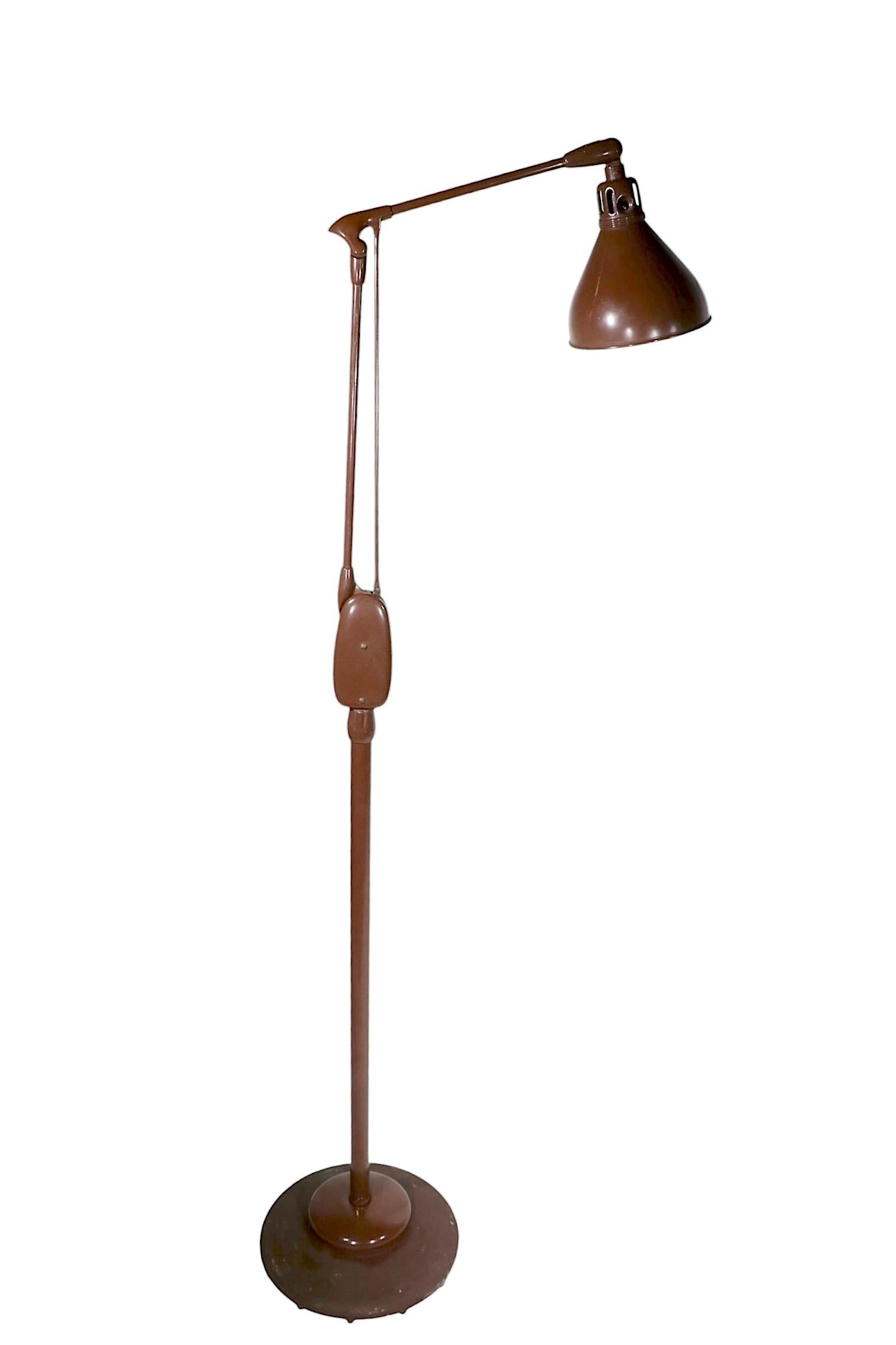 Mid Century Industrial Angle Poise Stehleuchte von Dazor im Angebot 7