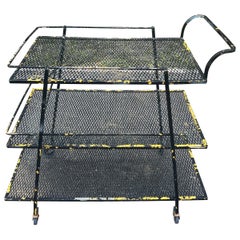 Mid Century Industrial Bar Cart by Salterini for Woodard