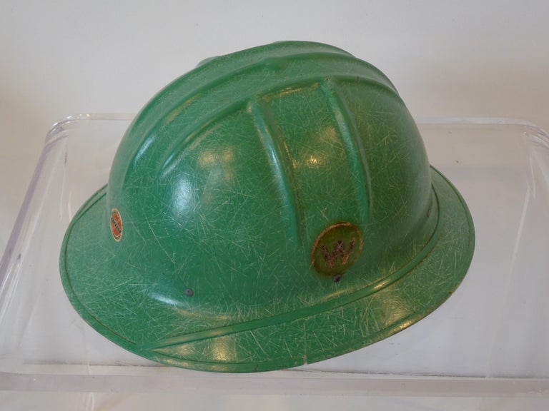 MidCentury Industrial Fiberglass Helmet / Hard Hat Collection For Sale