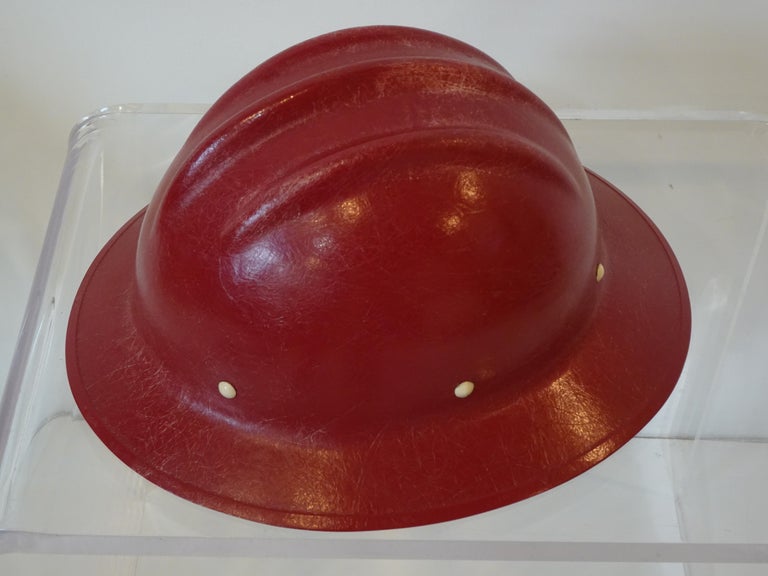 MidCentury Industrial Fiberglass Helmet / Hard Hat Collection For Sale