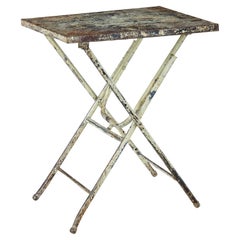 Mid century industrial folding side table