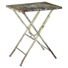 Antique Mid century industrial folding side table