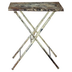 Mid century industrial folding side table