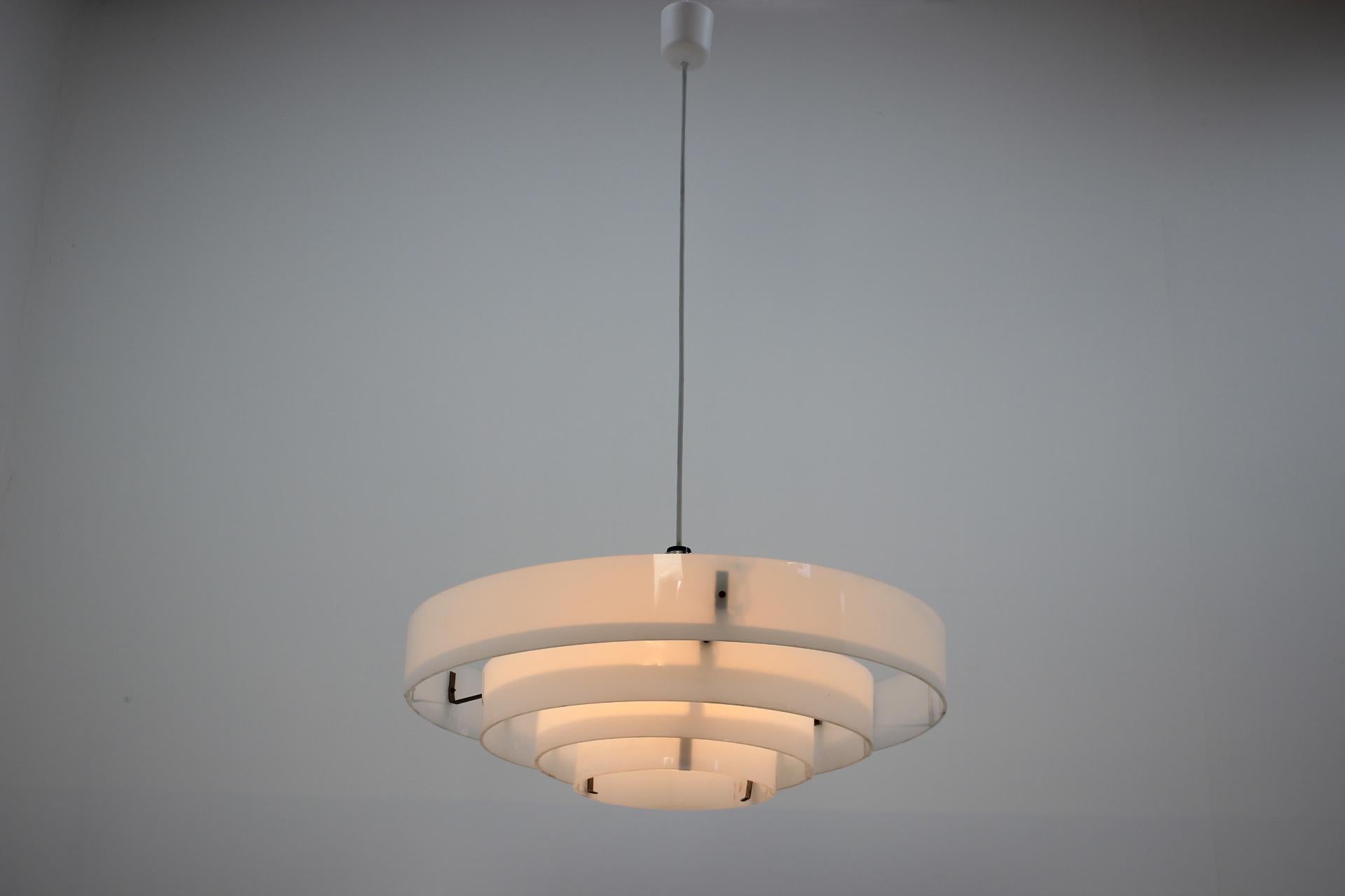 Midcentury Industrial Pendant / Up to 20 Pieces, 1970s In Good Condition For Sale In Praha, CZ