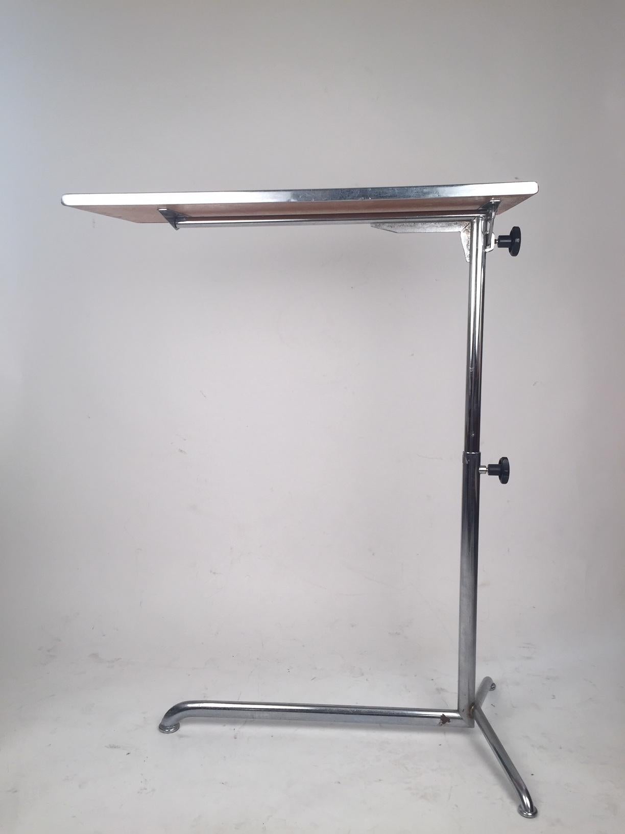 Midcentury Industrial Side Table For Sale 1