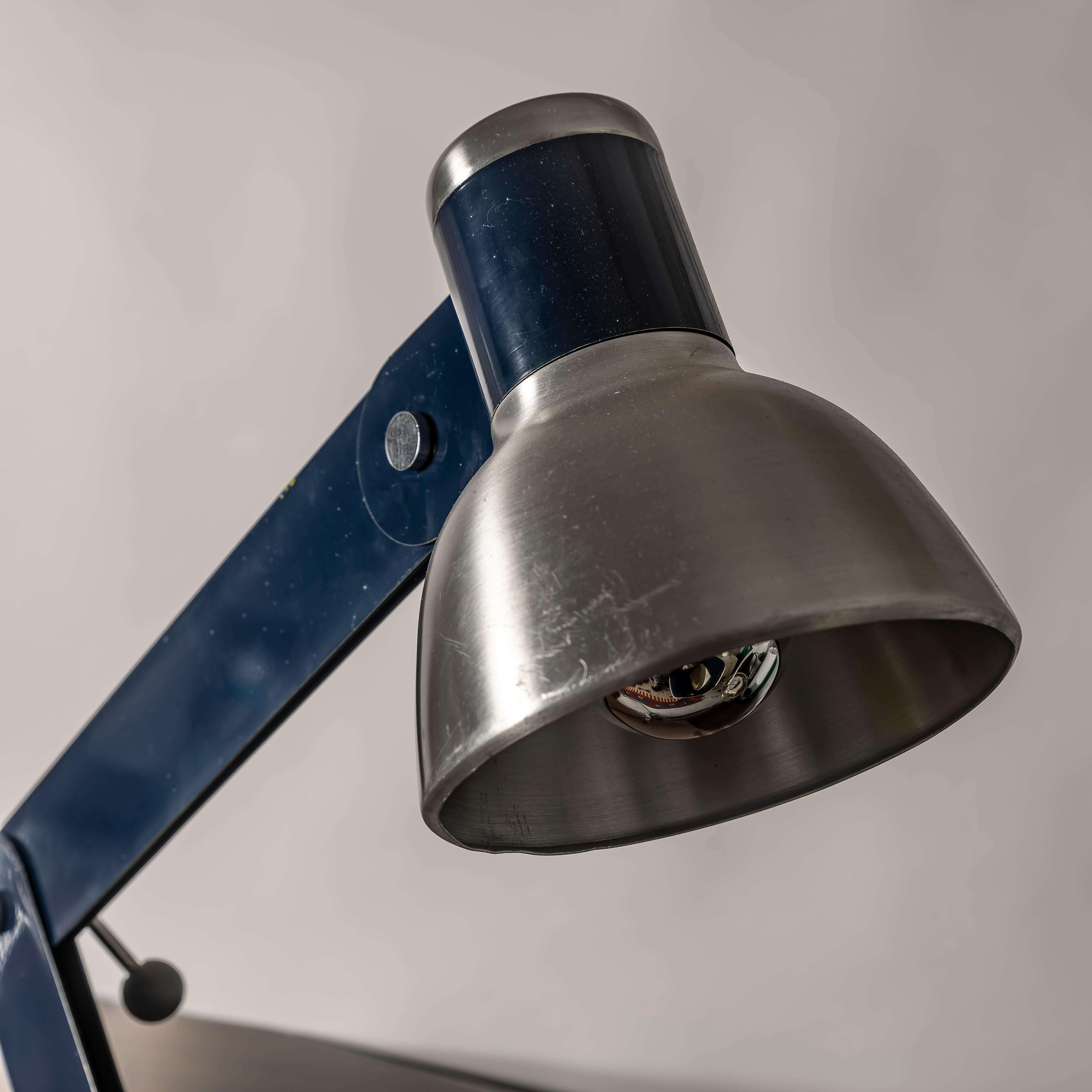 Mid Century Industrial Spanish Clamp Desk Lamp By Ramón Bigas i Balcells 1960s For Sale 4