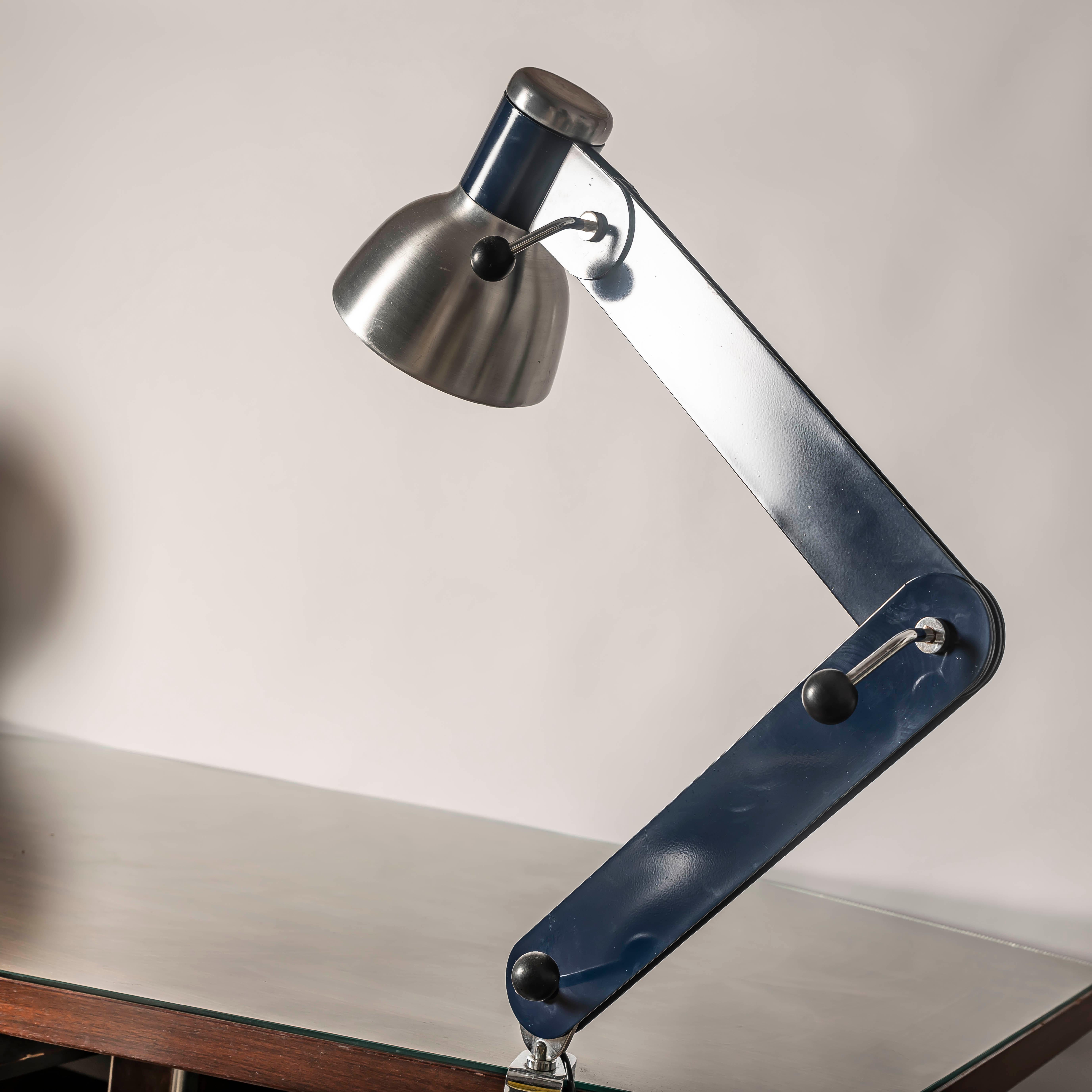Mid Century Industrial Spanish Clamp Desk Lamp By Ramón Bigas i Balcells 1960s For Sale 7