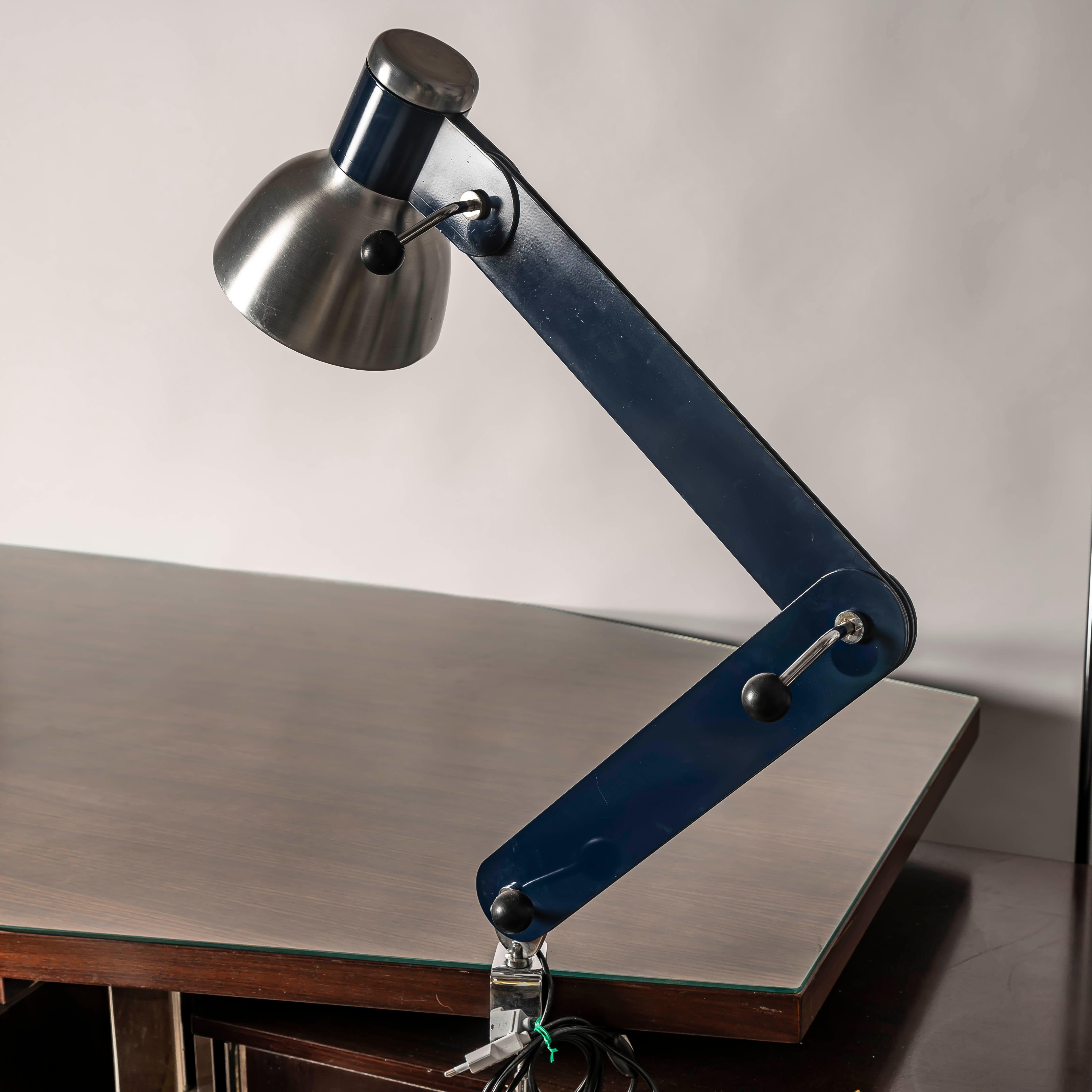 Mid Century Industrial Spanish Clamp Desk Lamp By Ramón Bigas i Balcells 1960s For Sale 8