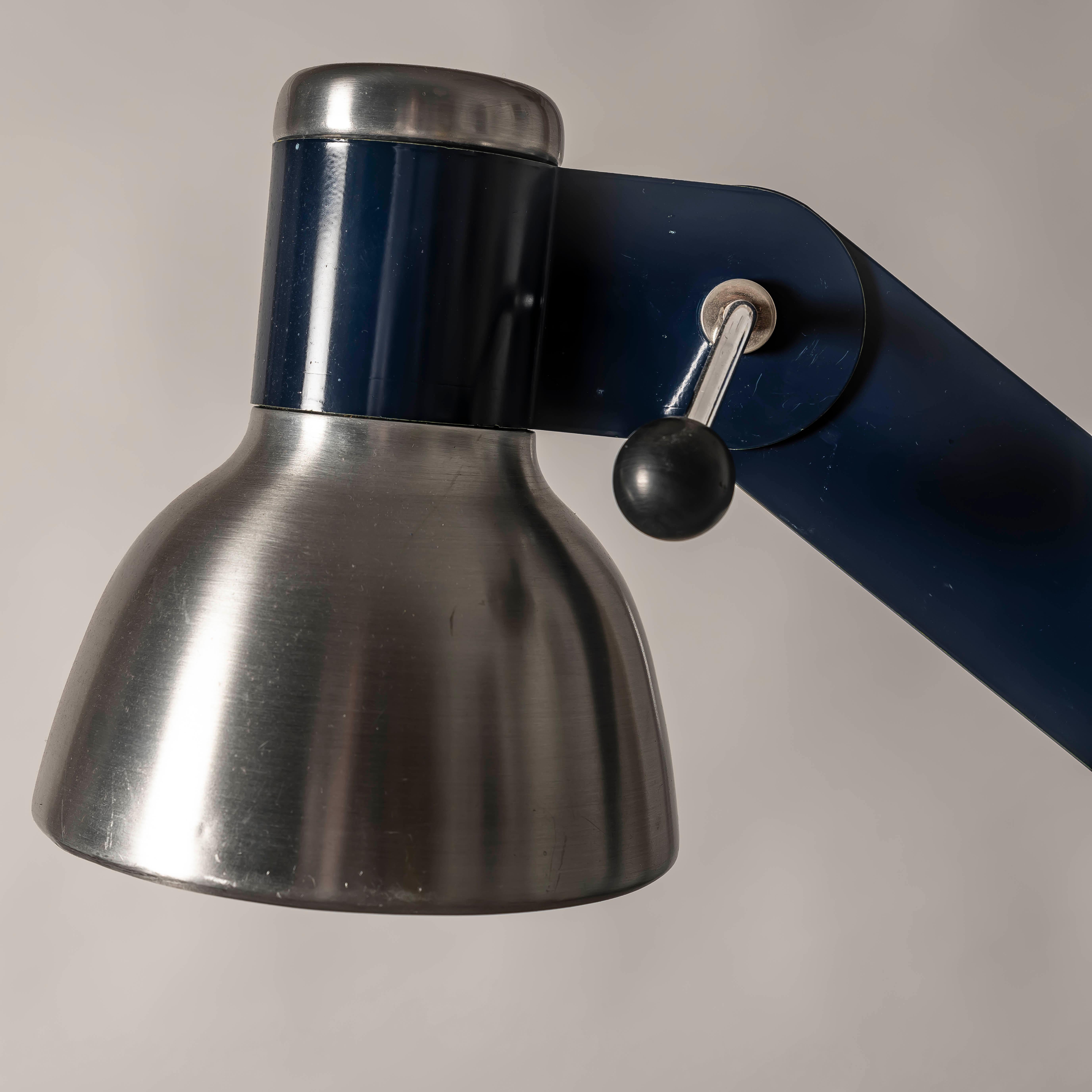 Metal Mid Century Industrial Spanish Clamp Desk Lamp By Ramón Bigas i Balcells 1960s For Sale