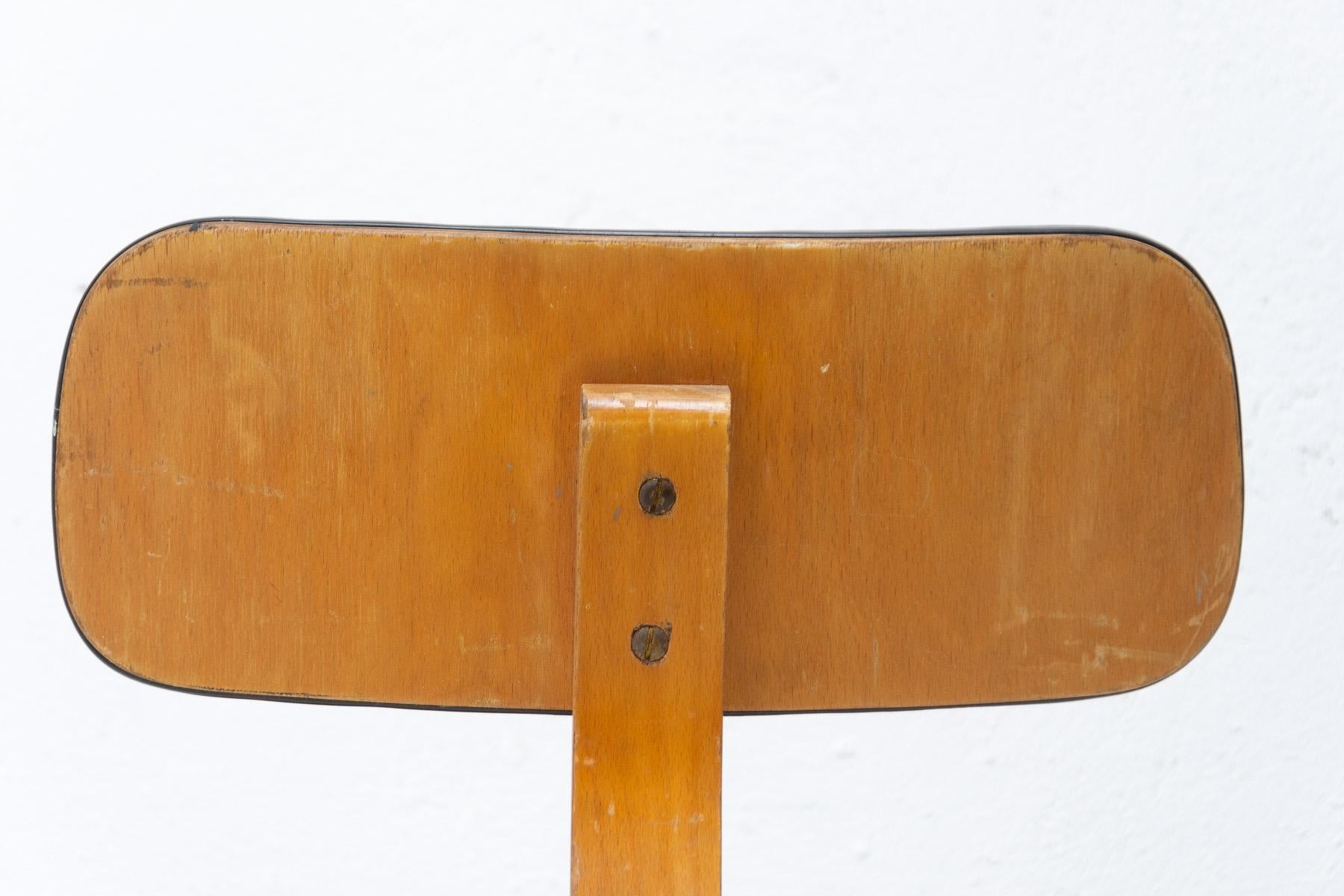 Silla giratoria industrial de mediados de siglo, Checoslovaquia 1960'S 4