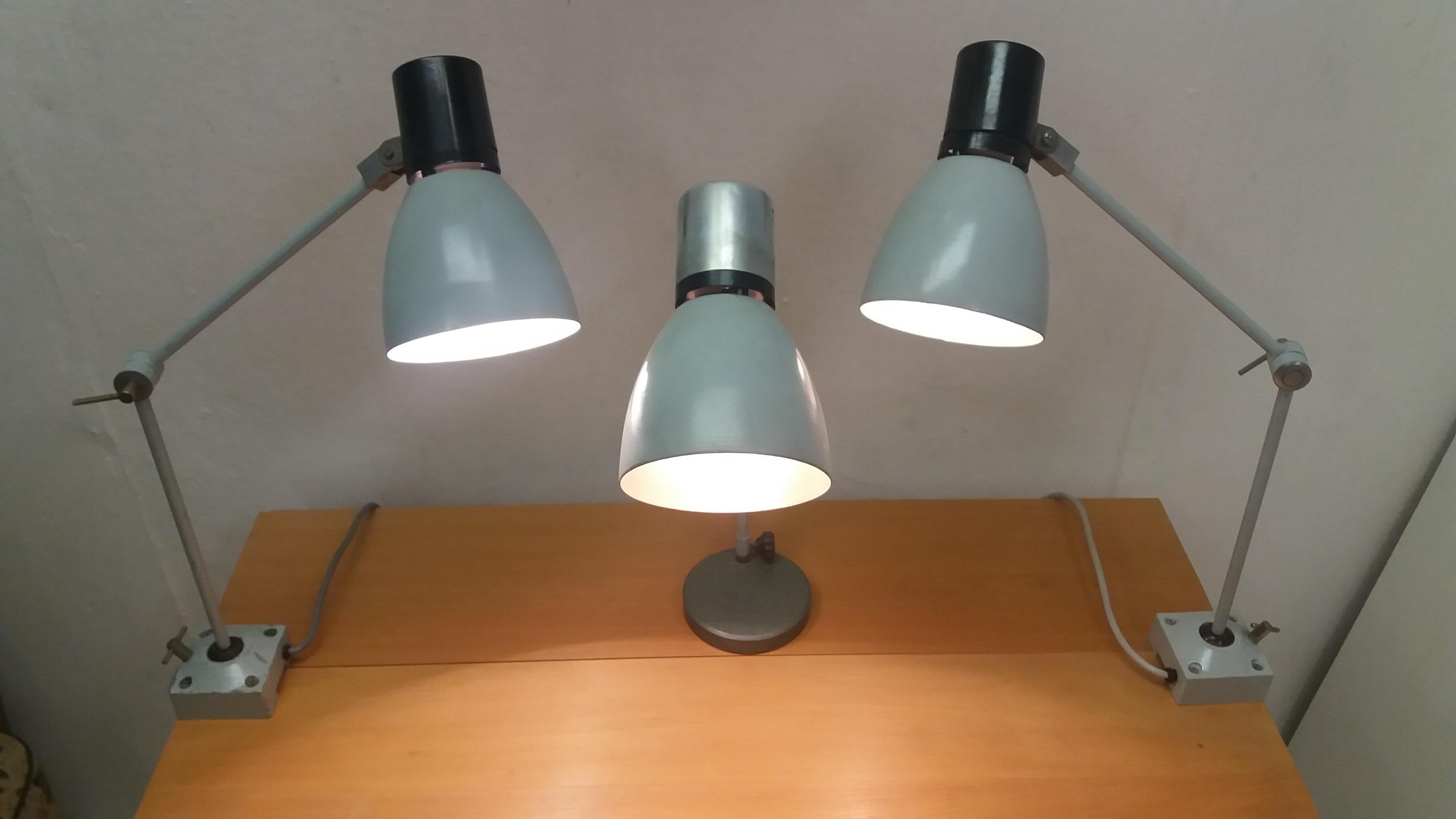 Midcentury Industrial Table Lamp, 1950s For Sale 4