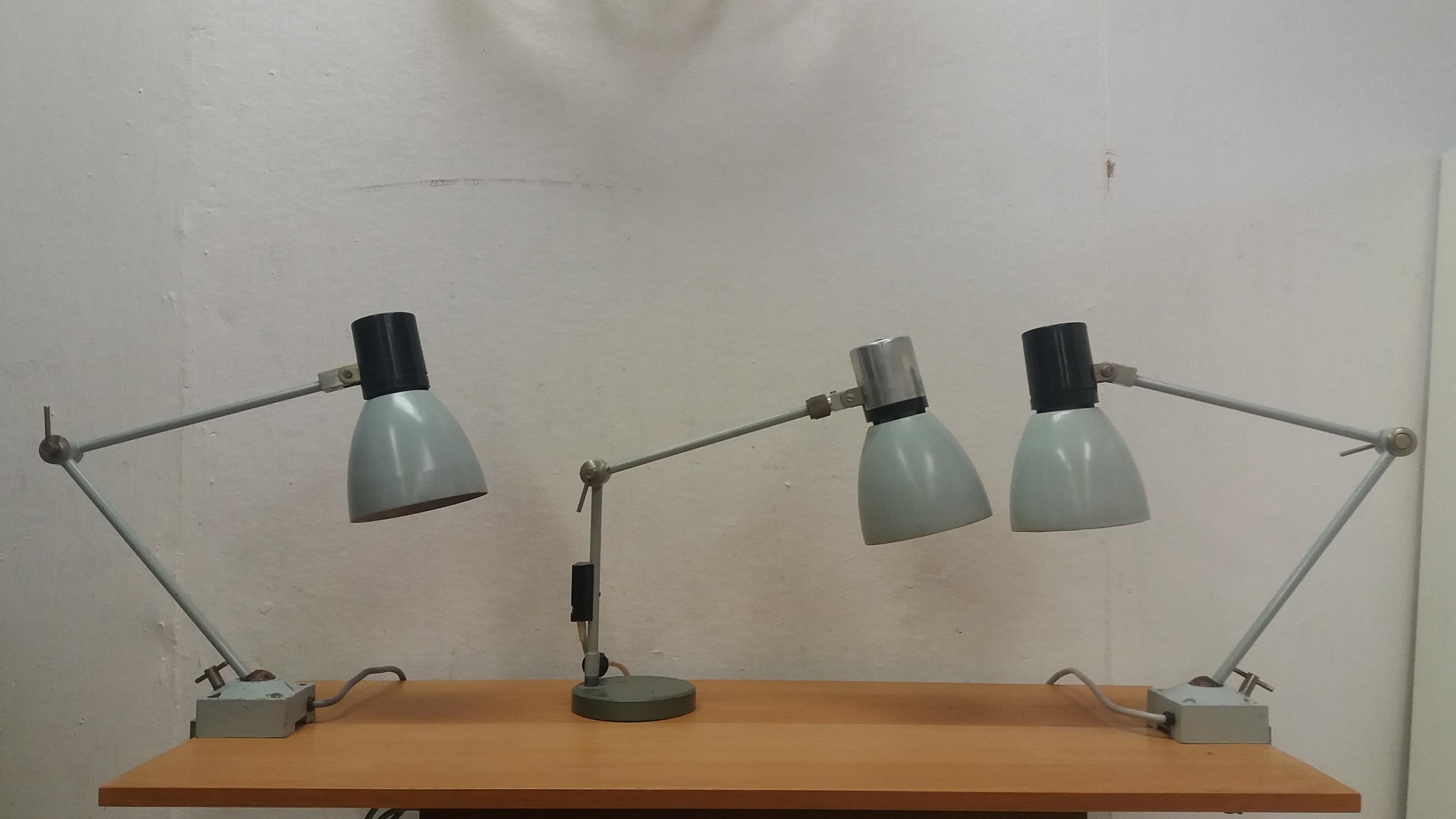 Midcentury Industrial Table Lamp, 1950s For Sale 6