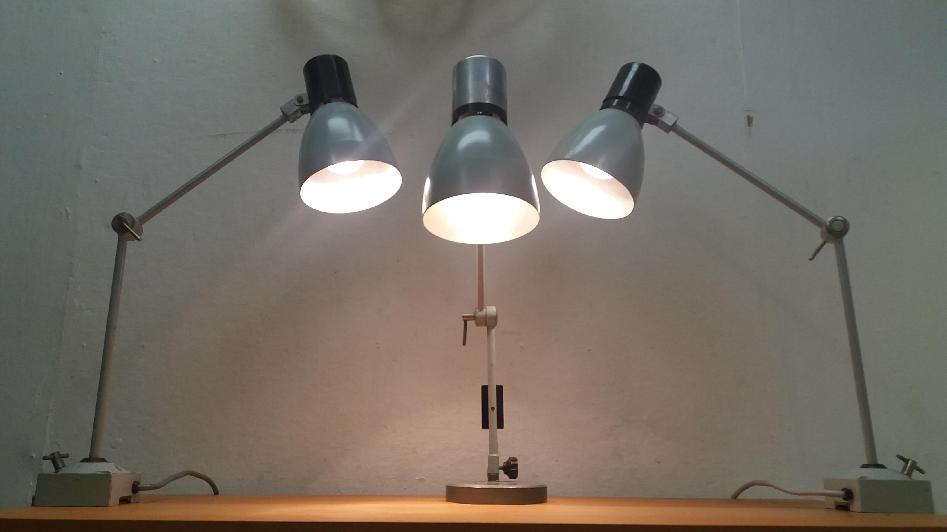 Midcentury Industrial Table Lamp, 1950s For Sale 2