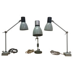 Lámpara de mesa industrial de mediados de siglo, años 50