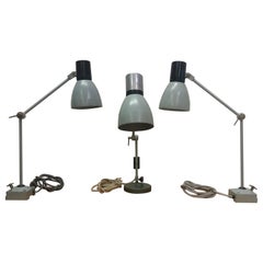 Lampe de table industrielle du milieu du siècle, années 1950