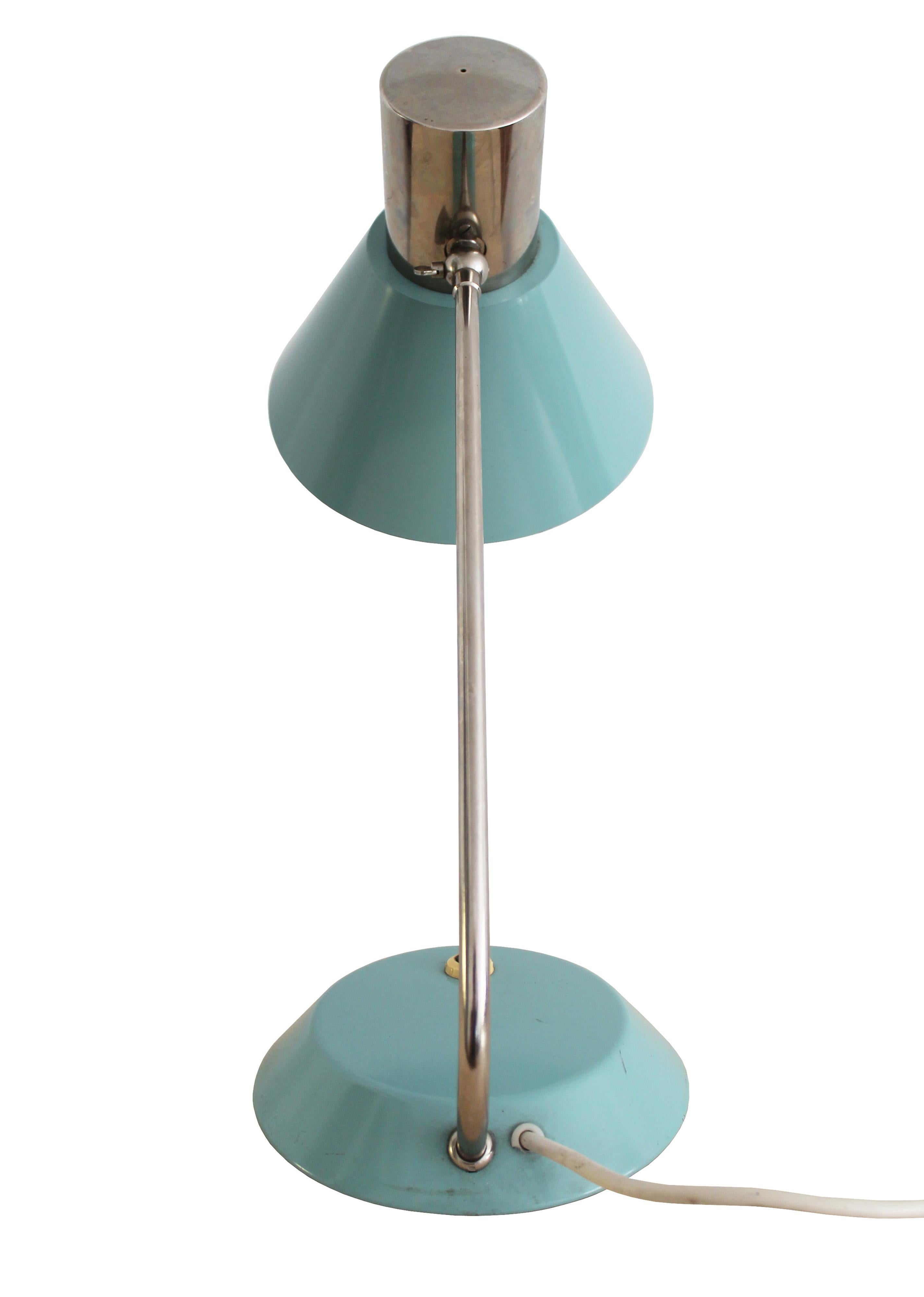 Czech Midcentury Industrial Table Lamp For Sale