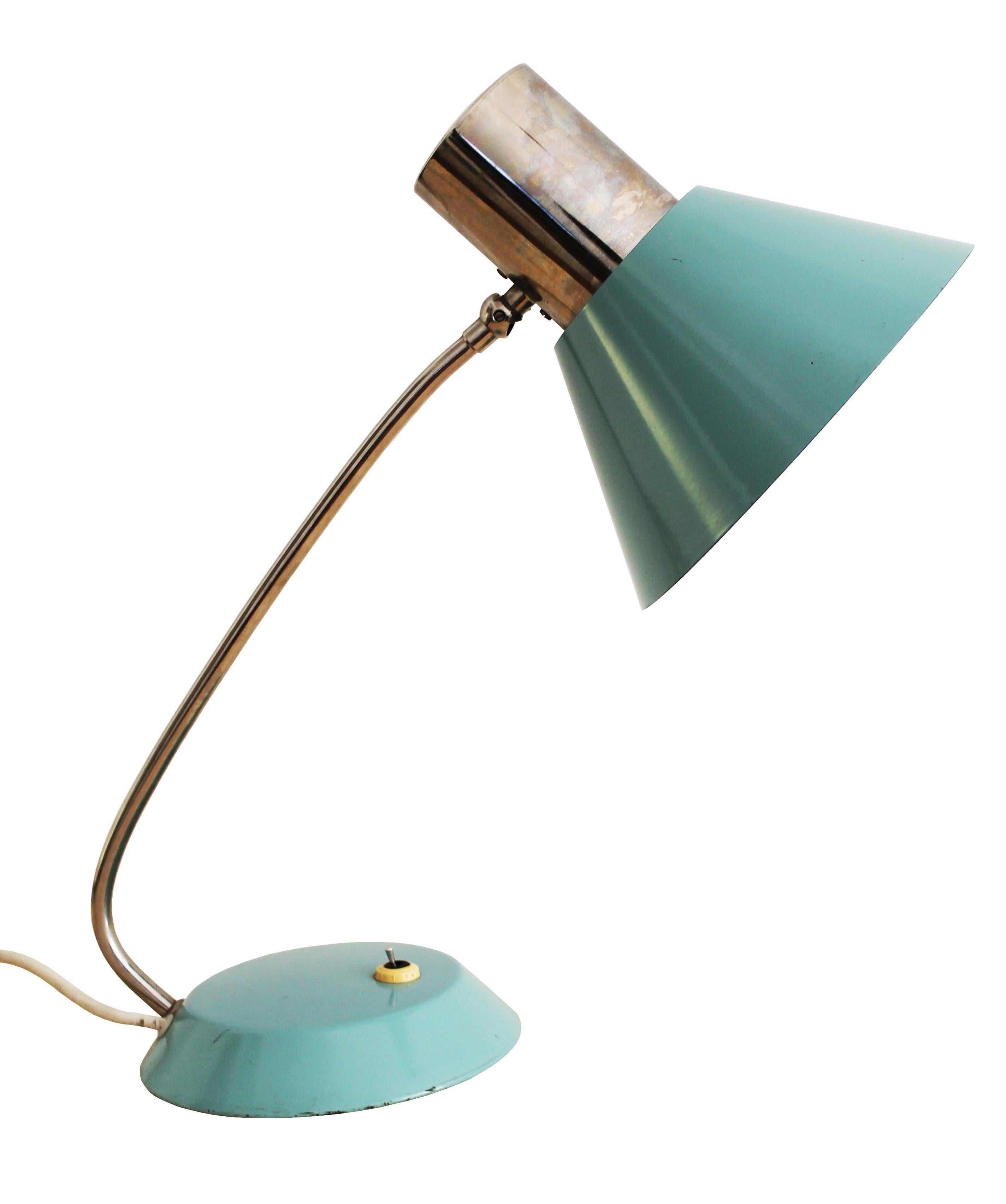 Midcentury Industrial Table Lamp In Good Condition For Sale In Brno, CZ