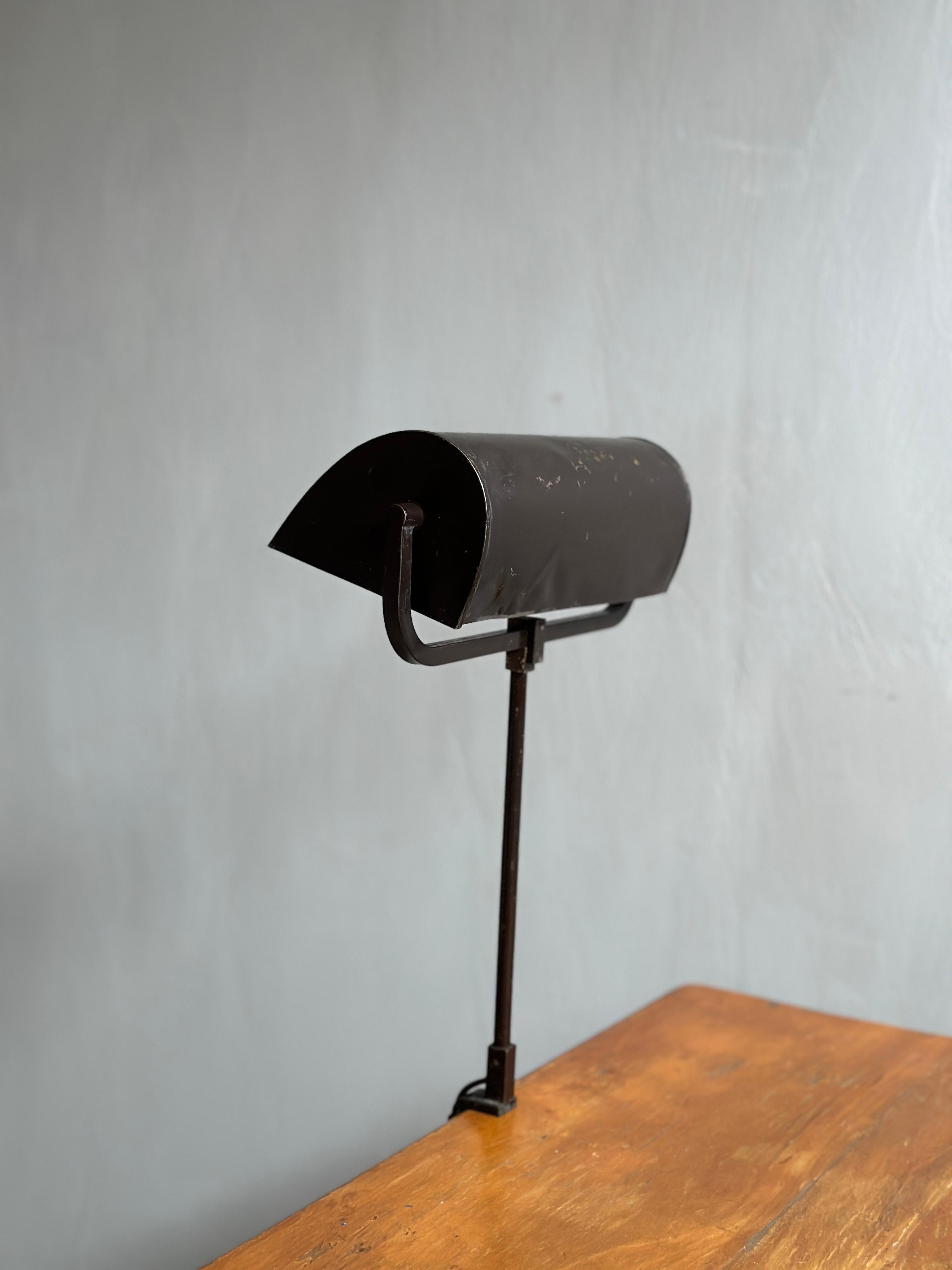 20th Century Midcentury Industrial Table Lamp, Scandinavia, circa 1930-1940s For Sale