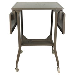 Tavolo industriale per macchina da scrivere del Mid Century con foglie a goccia