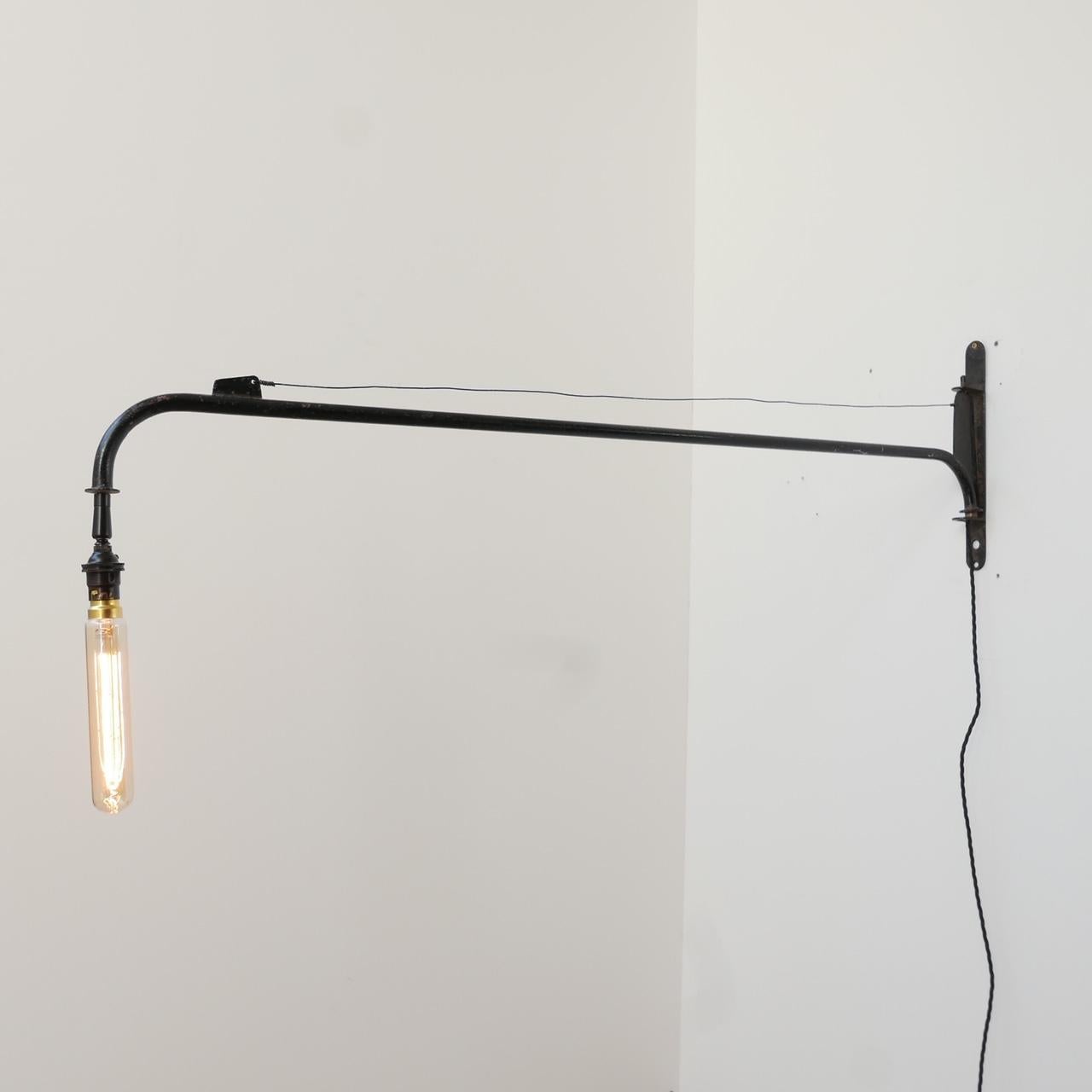 Mid-Century Modern Midcentury Industrial Wall Light in the Manner of Jean Prouvé