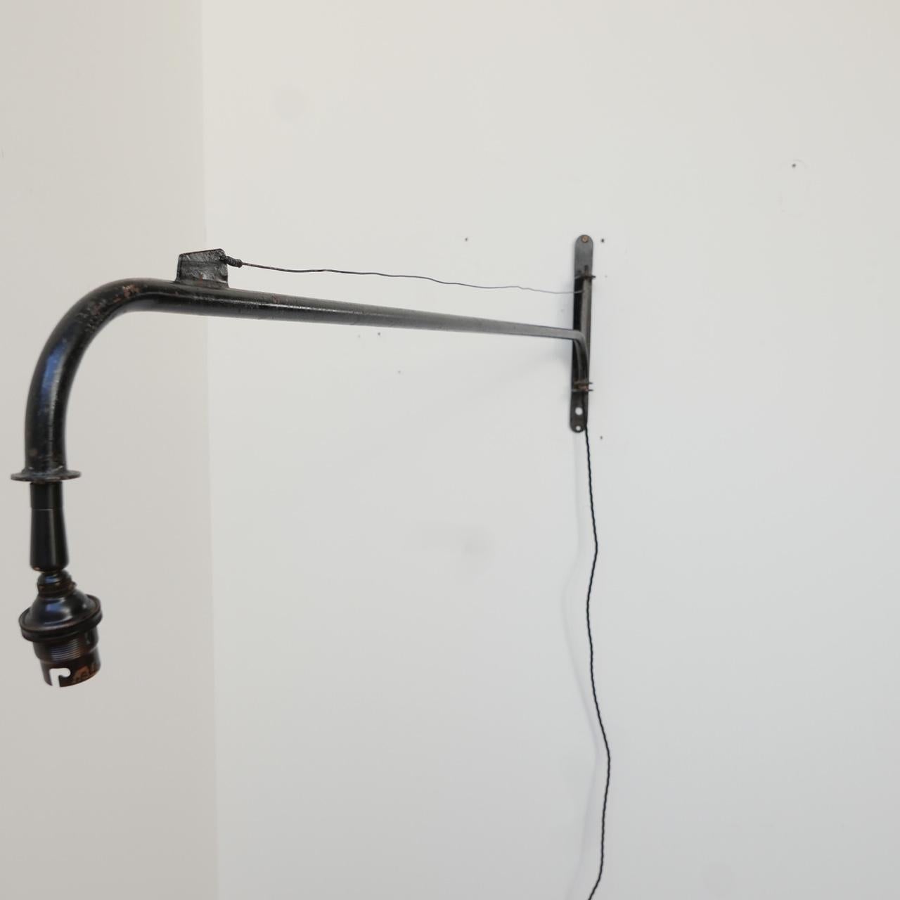 Late 20th Century Midcentury Industrial Wall Light in the Manner of Jean Prouvé