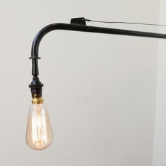 Midcentury Industrial Wall Light in the Manner of Jean Prouvé