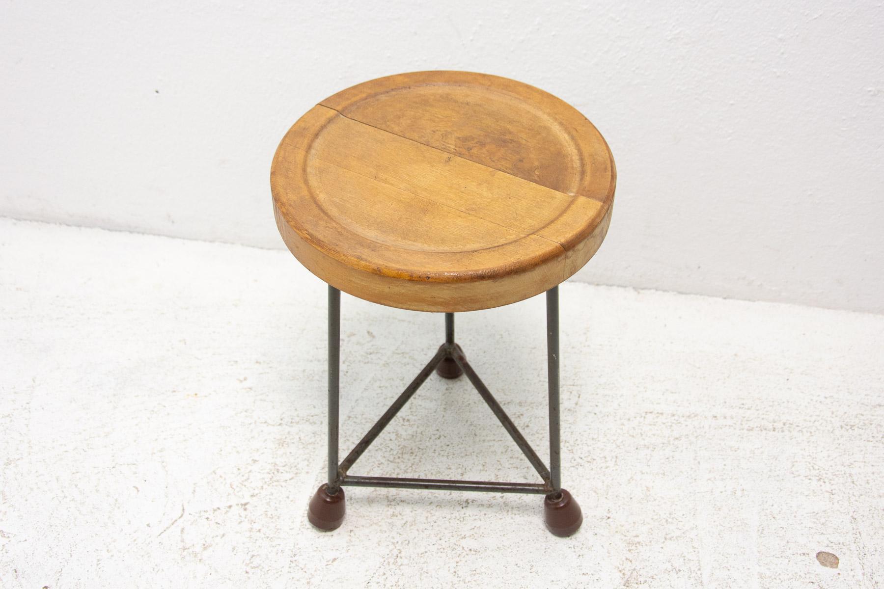 Mid Century Industry Stool, 1950's, Czechoslovakia In Good Condition For Sale In Prague 8, CZ