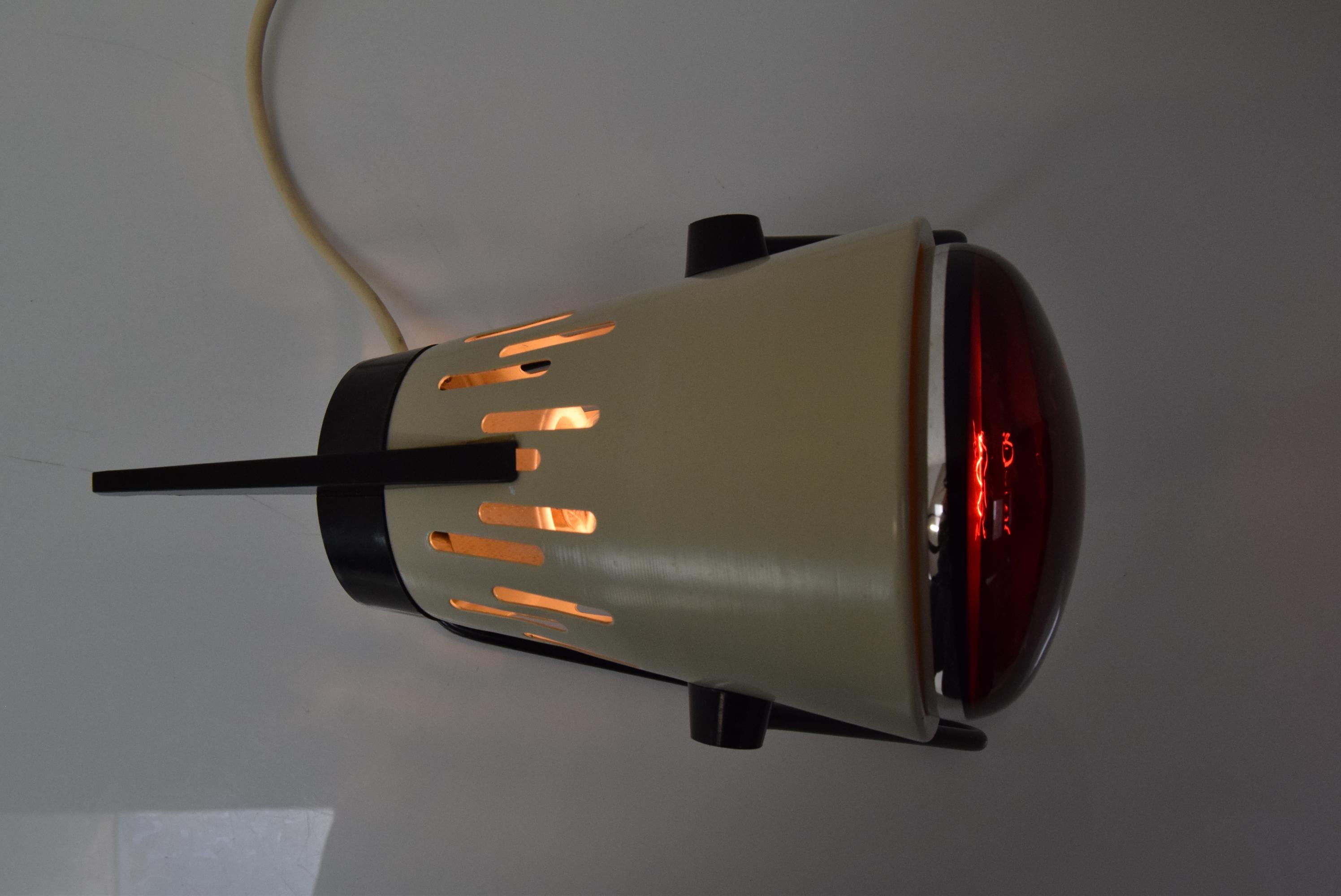 Mid-Century Infra Table Lamp, Red Light, circa 1980's For Sale 6