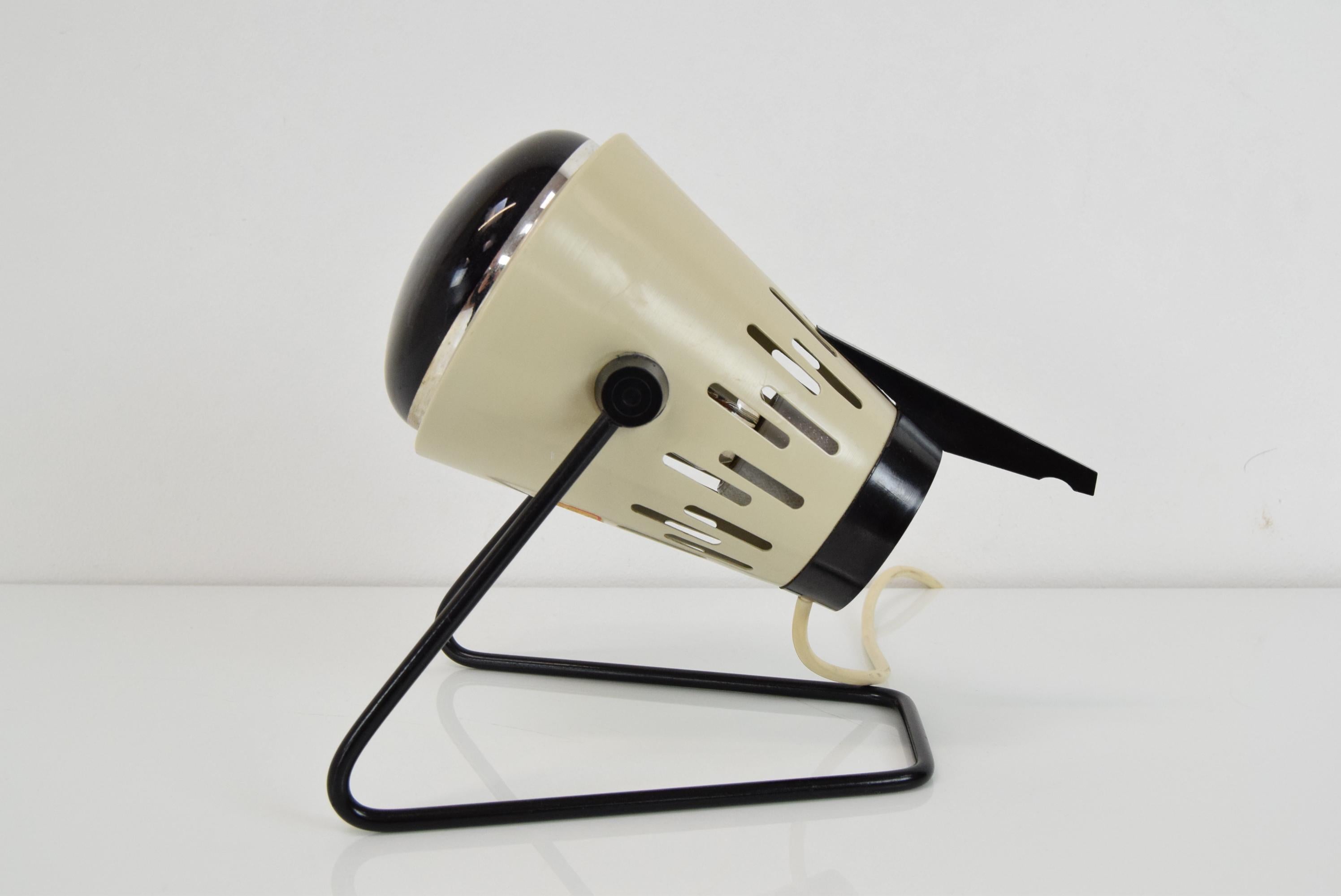 Mid-Century Modern Mid-Century Infra Table Lamp, Red Light, circa 1980's For Sale