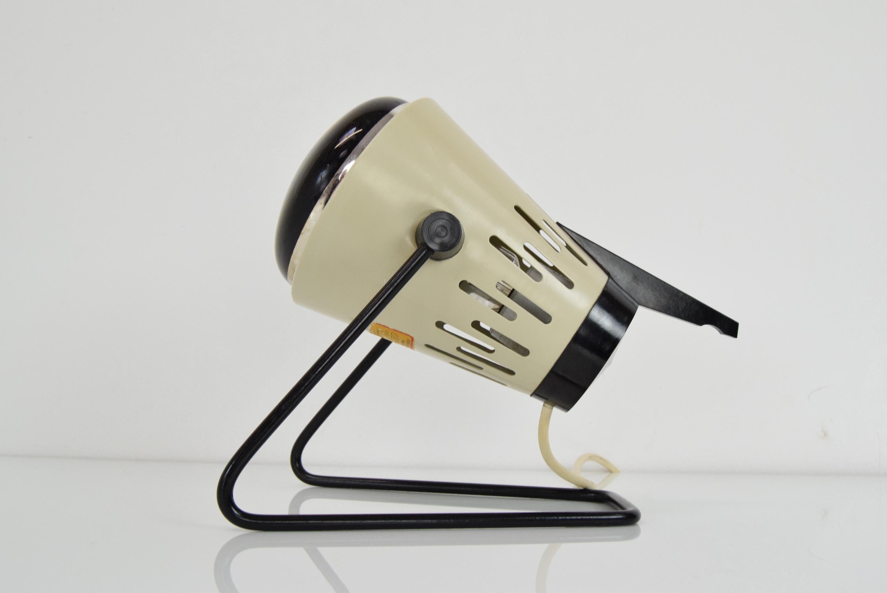 German Mid-Century Infra Table Lamp, Red Light, circa 1980's For Sale