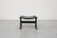 Mid-Century Ingmar Relling Siesta Ottoman for Westnofa, Black Leather