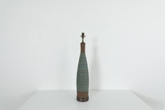 Lámpara de mediados de siglo Ingrid Atterberg Pepita, cerámica esmaltada turquesa, Upsala